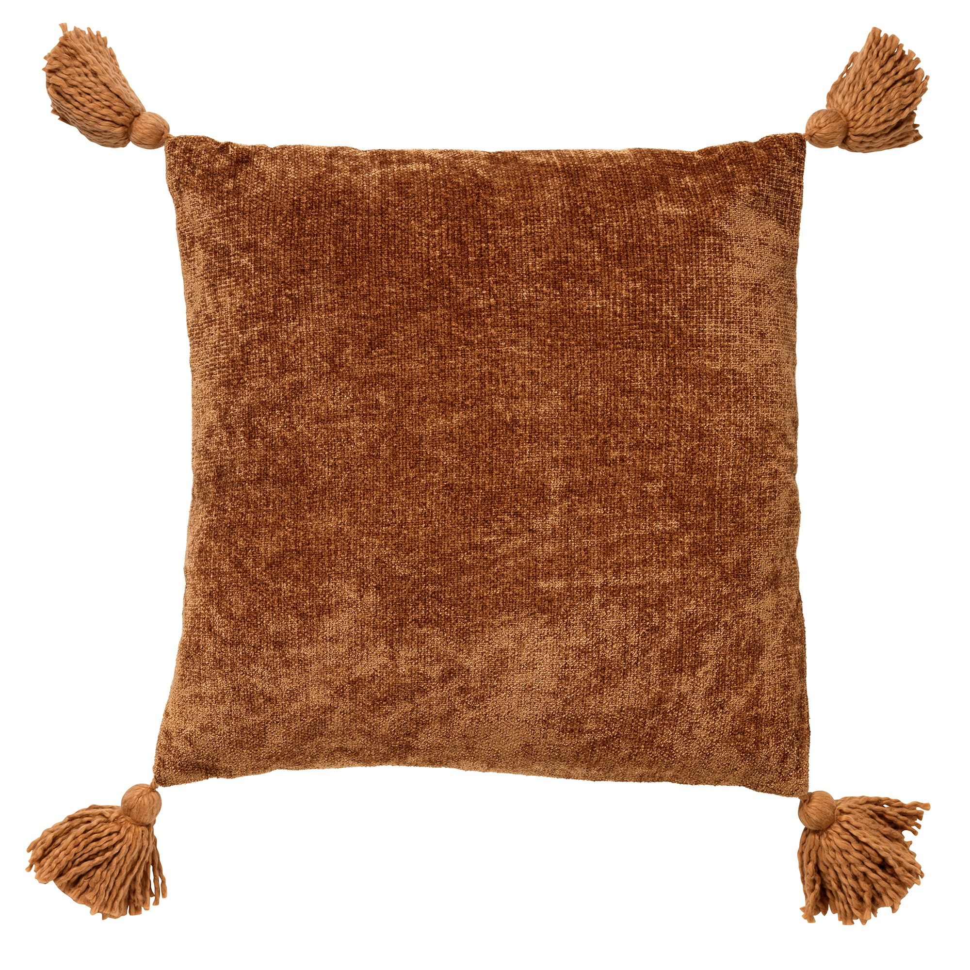 Housse de coussin Marron en coton Housse de coussin Marron en coton