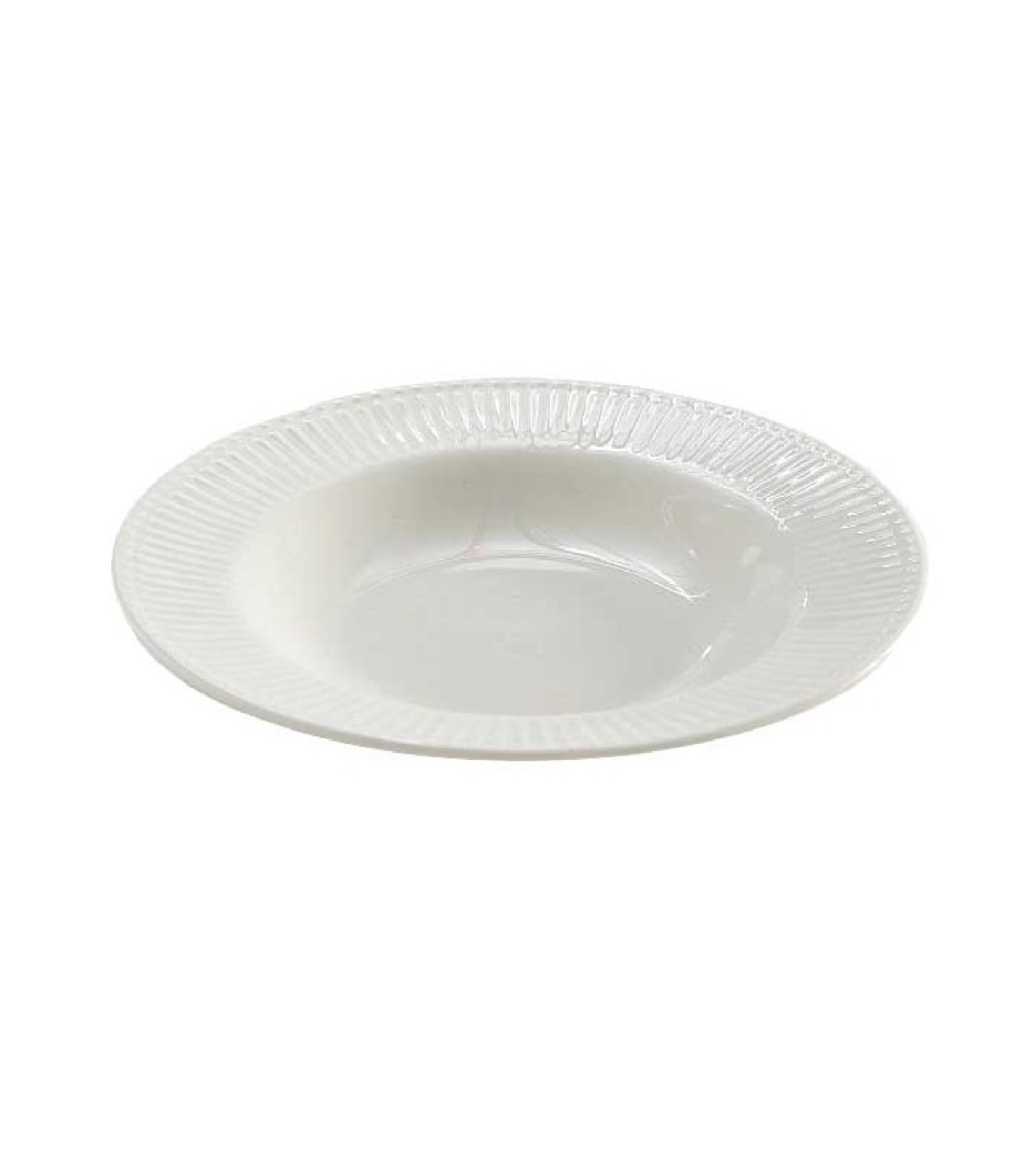 Assiette creuse en porcelaine blanche D22cm