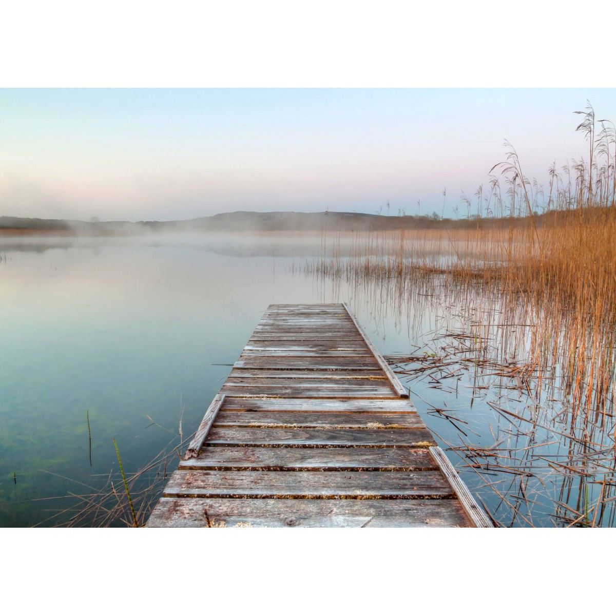 Tableau sur toile ponton sur le lac 30x45 cm Tableau sur toile ponton sur le lac 30x45 cm
