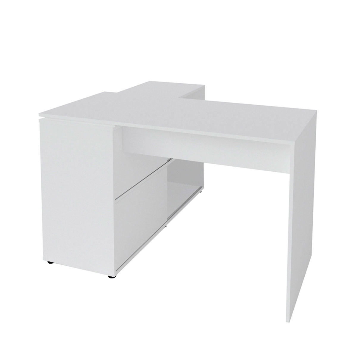Bureau d'angle Panneaux de bois Blanc Bureau d'angle Panneaux de bois Blanc