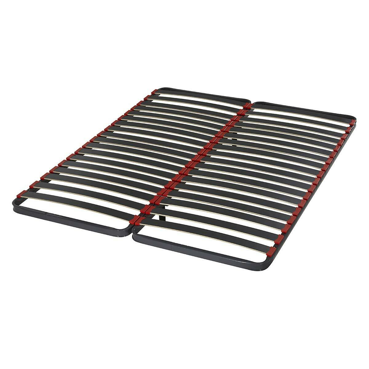 Ensemble de 2 cadres à lattes Métal, panneaux de bois 80x200 Ensemble de 2 cadres à lattes Métal, panneaux de bois 80x200