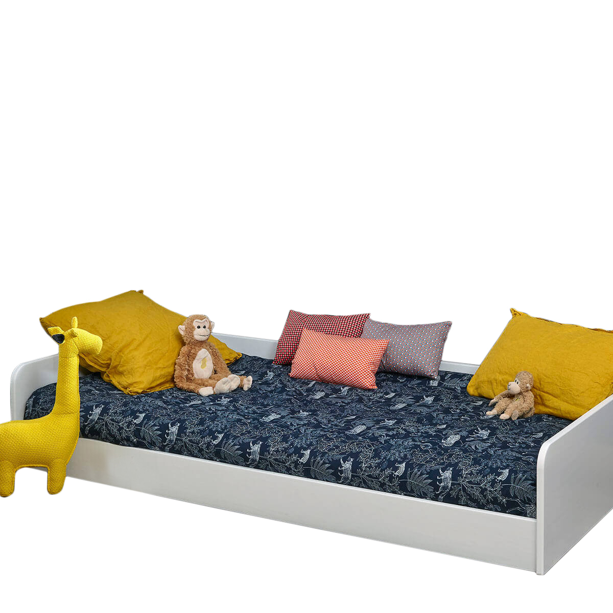 Lit Bois massif 90x190 Blanc