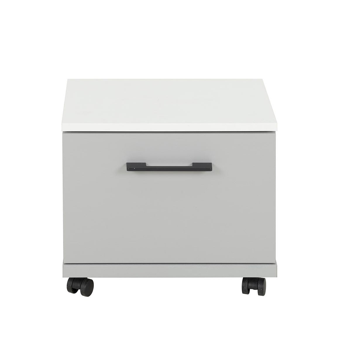 Chevet Panneaux de bois Blanc, gris clair