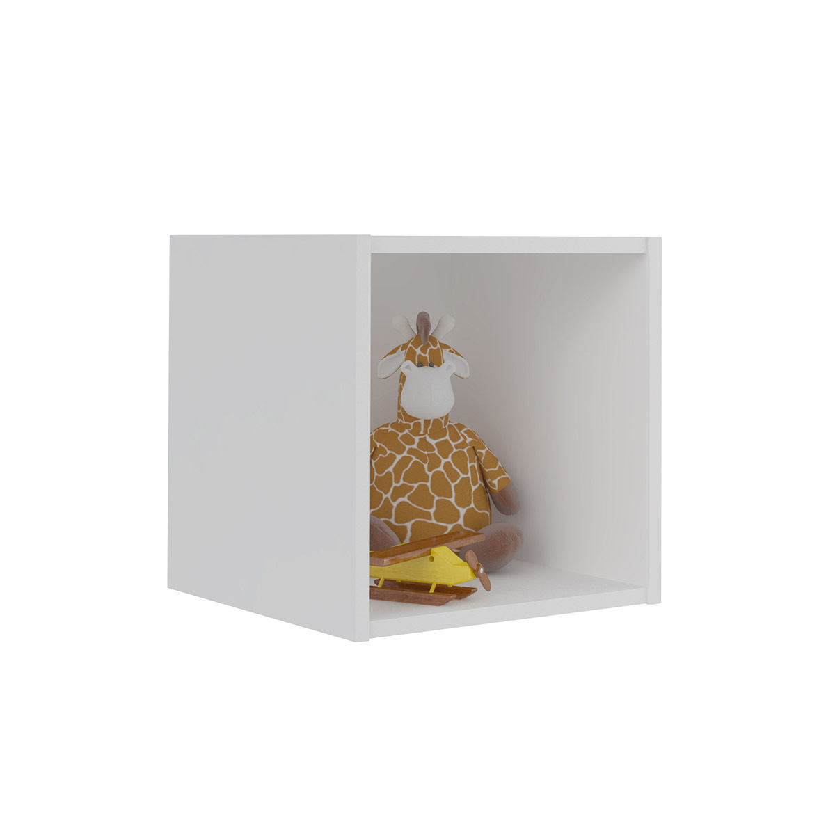 Casier de rangement 1 case Panneaux de bois Blanc Casier de rangement 1 case Panneaux de bois Blanc