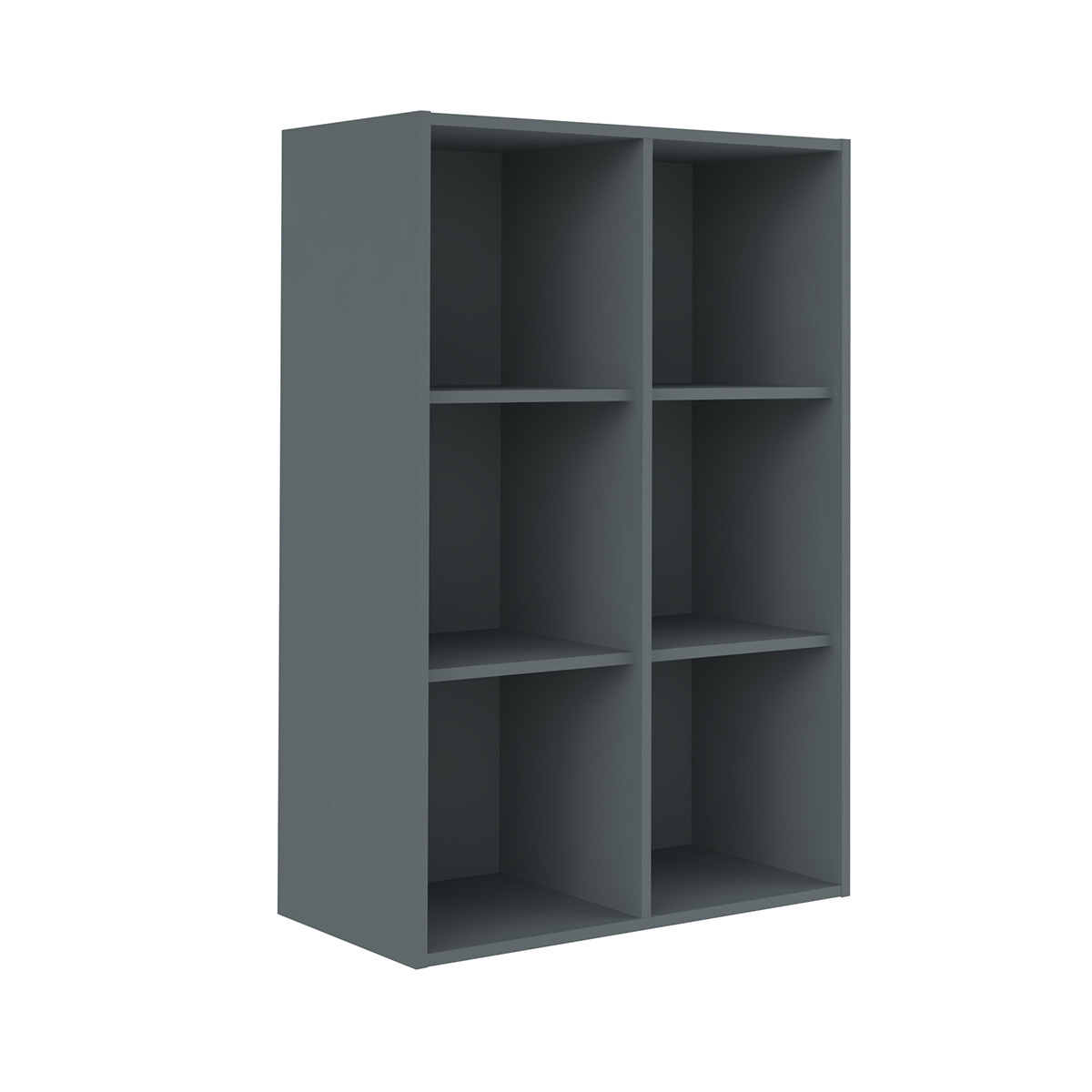 Casier de rangement 6 cases Panneaux de bois Gris Casier de rangement 6 cases Panneaux de bois Gris