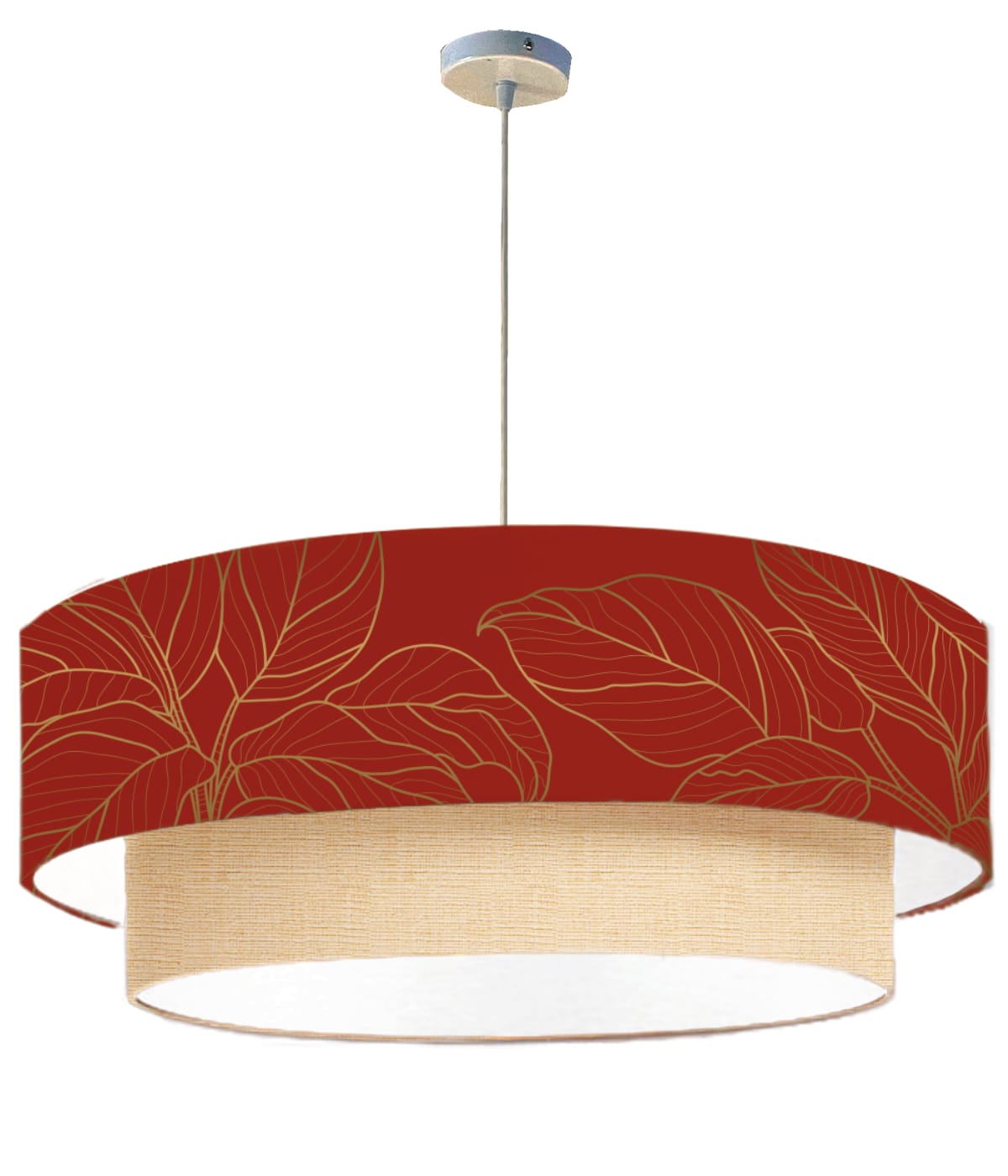Suspension Double Feuille rouge T 65 x H 30 Suspension Double Feuille rouge T 65 x H 30
