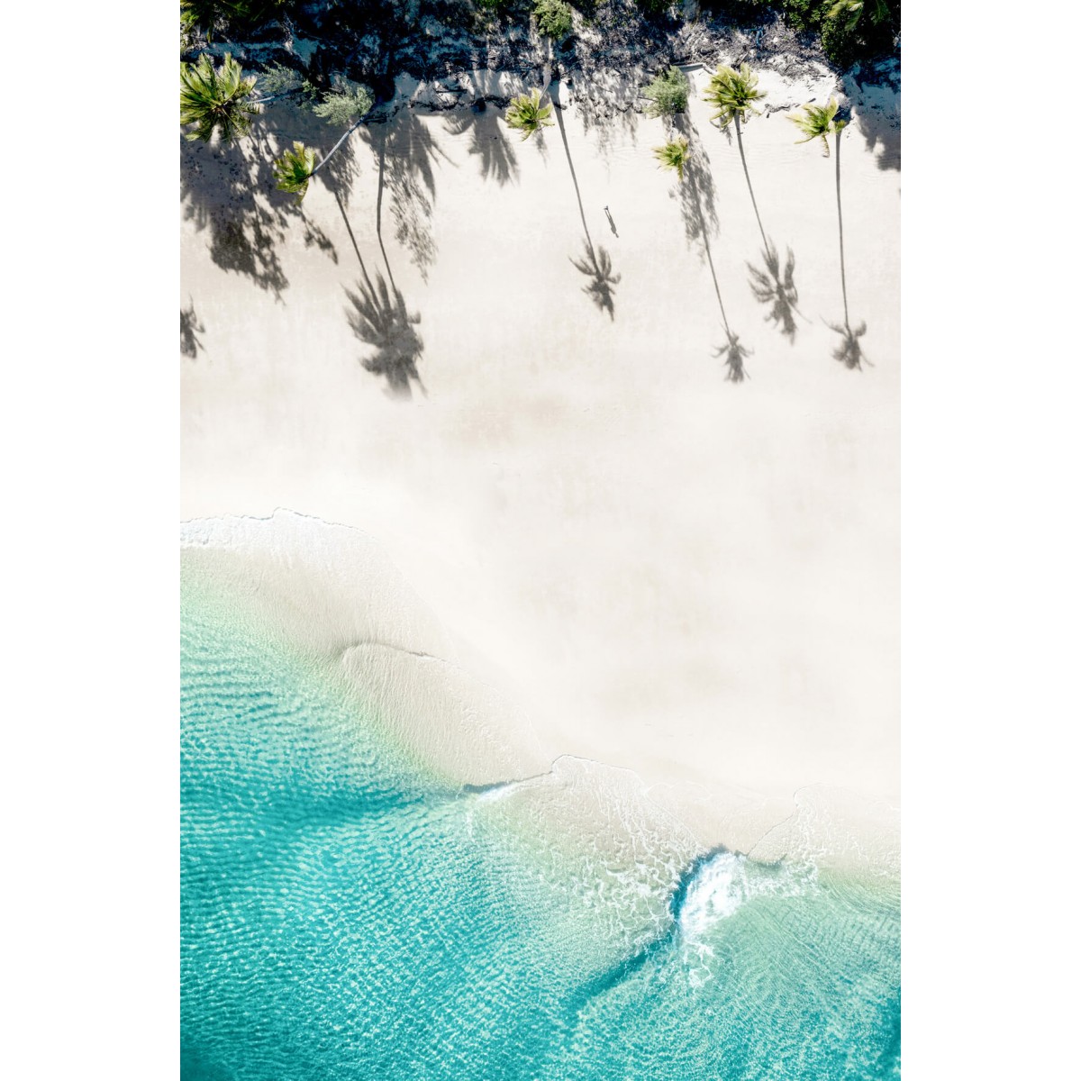 Tableau sur verre plage tropicale 45x65 cm