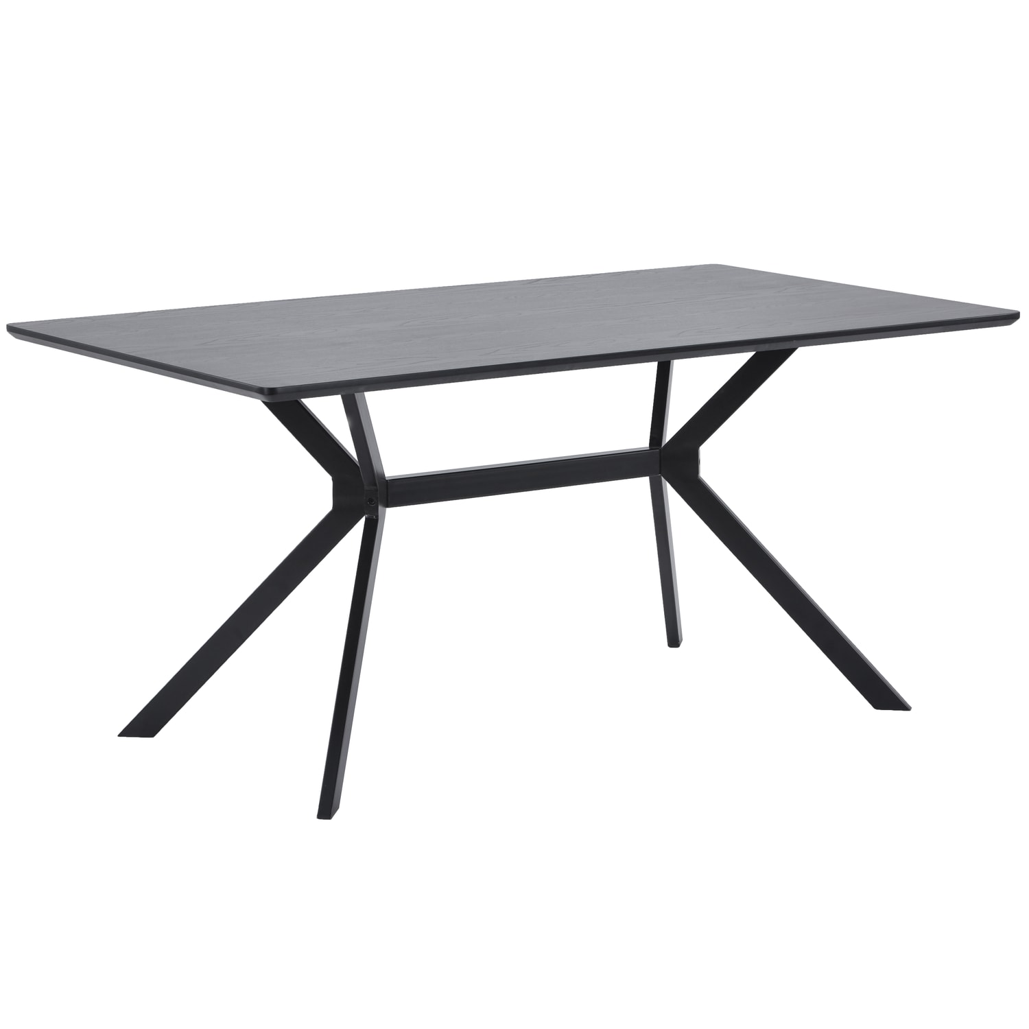 Table à manger en bois et métal 200x90cm noir Table à manger en bois et métal 200x90cm noir