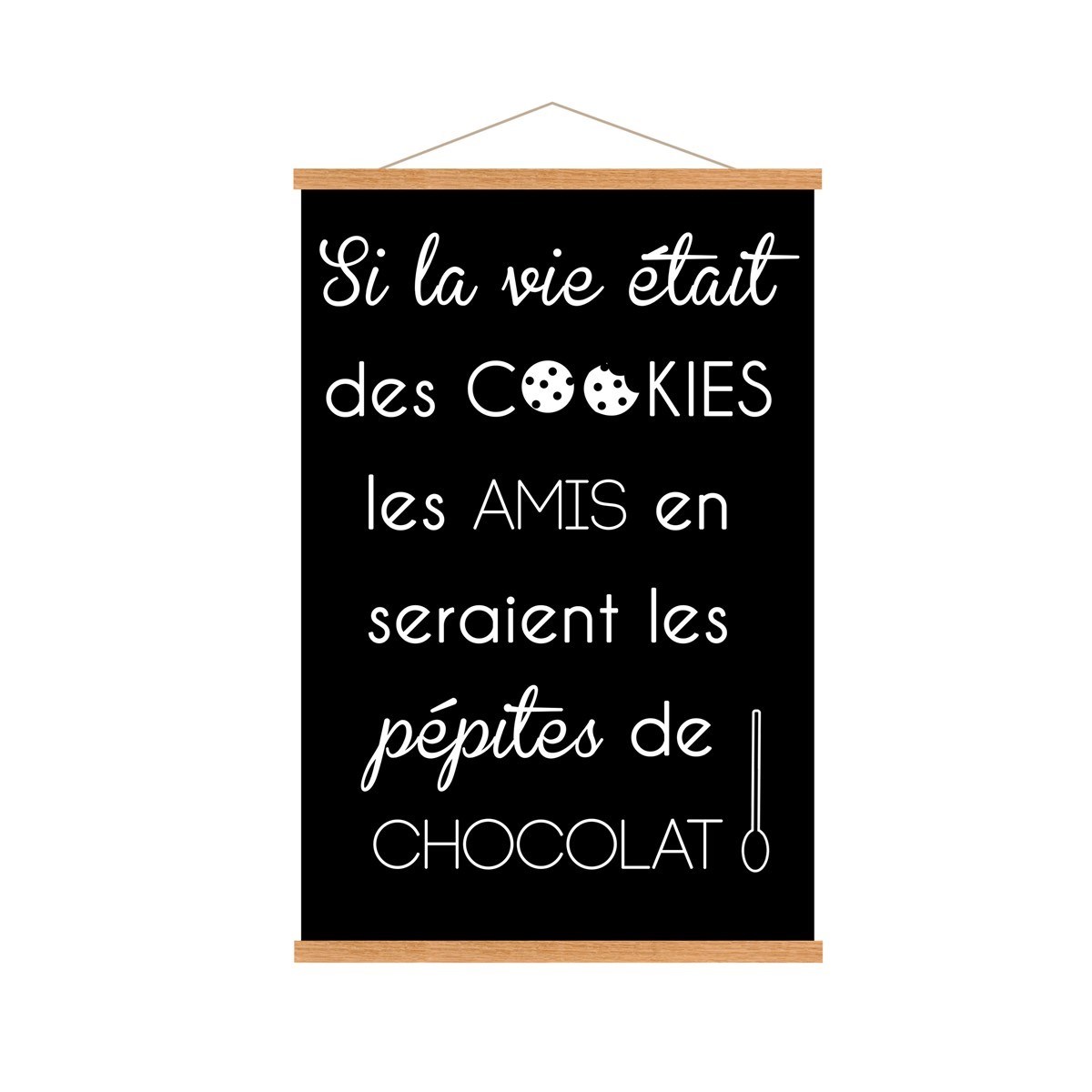 Affiche Kakemono Citation Amis 40x60 en Toile Noir Affiche Kakemono Citation Amis 40x60 en Toile Noir