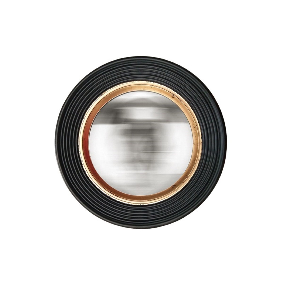 Miroir convexe noir et doré 38 cm en Résine Noir Miroir convexe noir et doré 38 cm en Résine Noir
