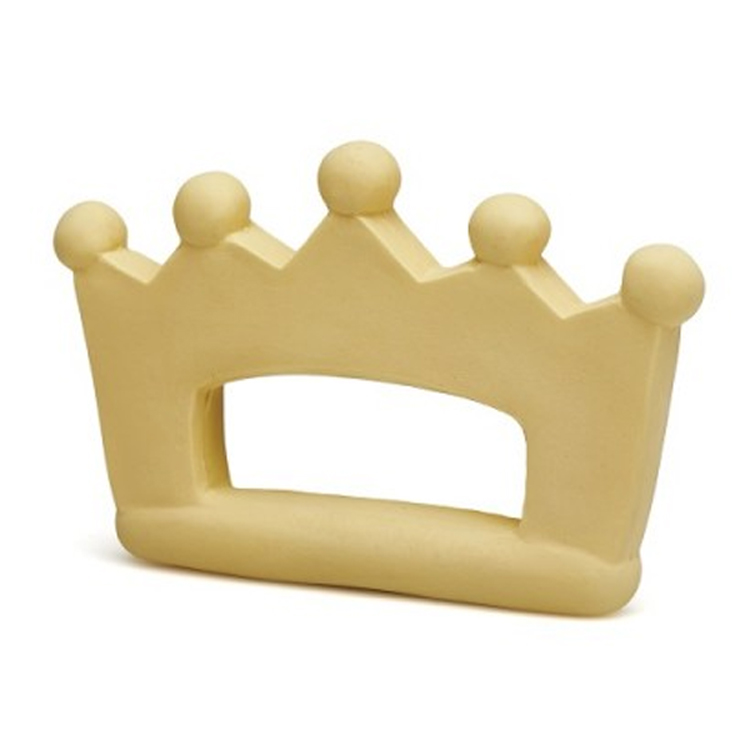 Anneau de dentition couronne en caoutchouc naturel Jaune Anneau de dentition couronne en caoutchouc naturel Jaune