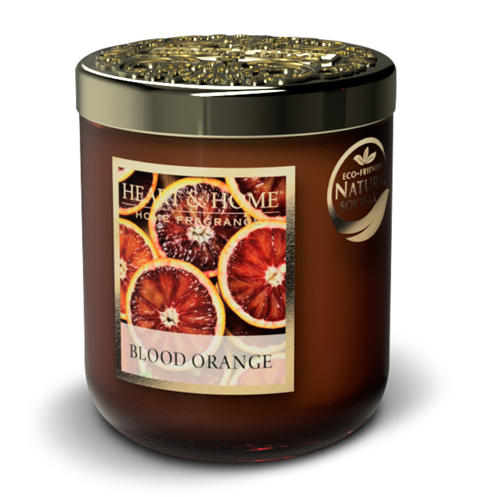 Bougie à la cire de soja orange sanguine 30h Bougie à la cire de soja orange sanguine 30h