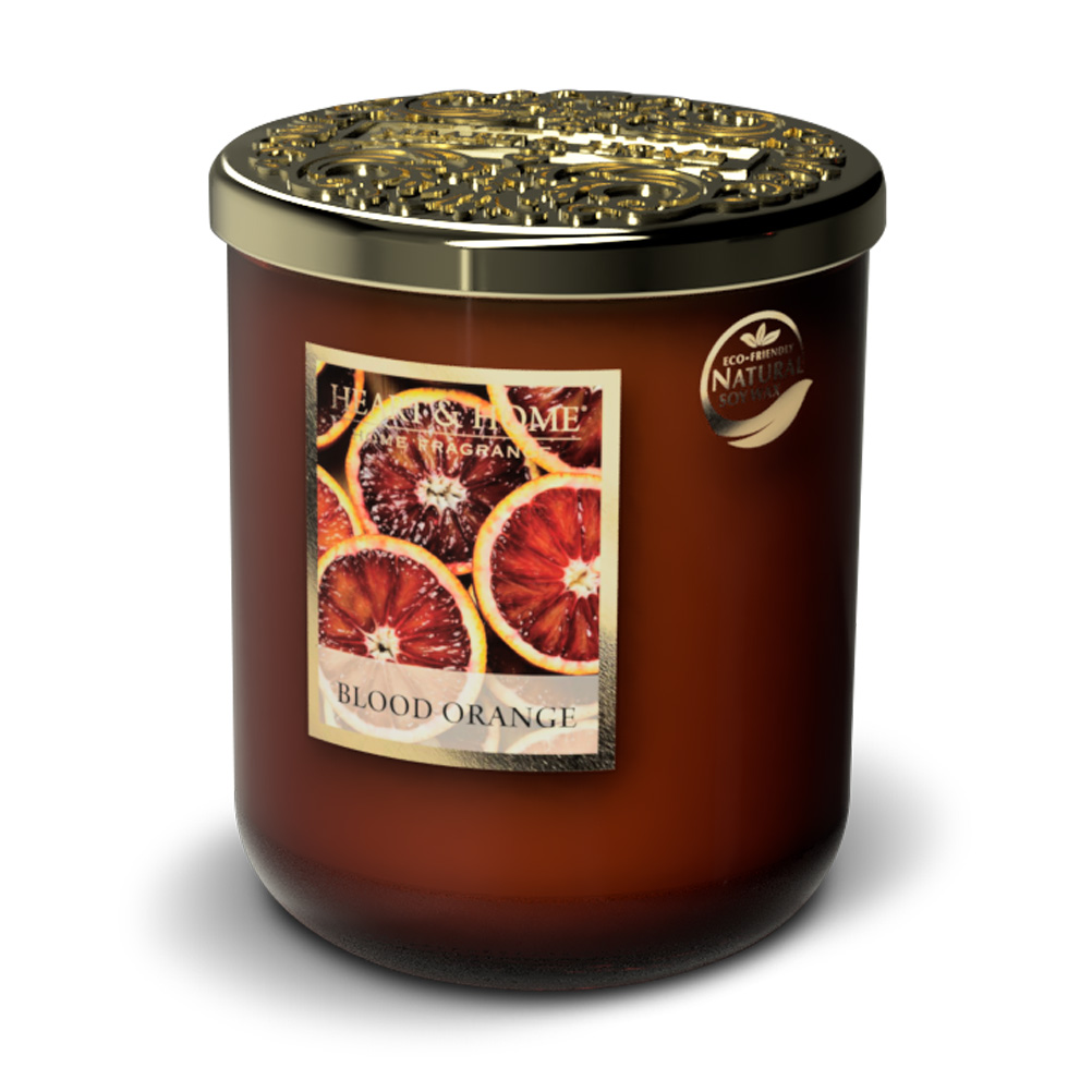 Bougie à la cire de soja orange sanguine 70h Bougie à la cire de soja orange sanguine 70h