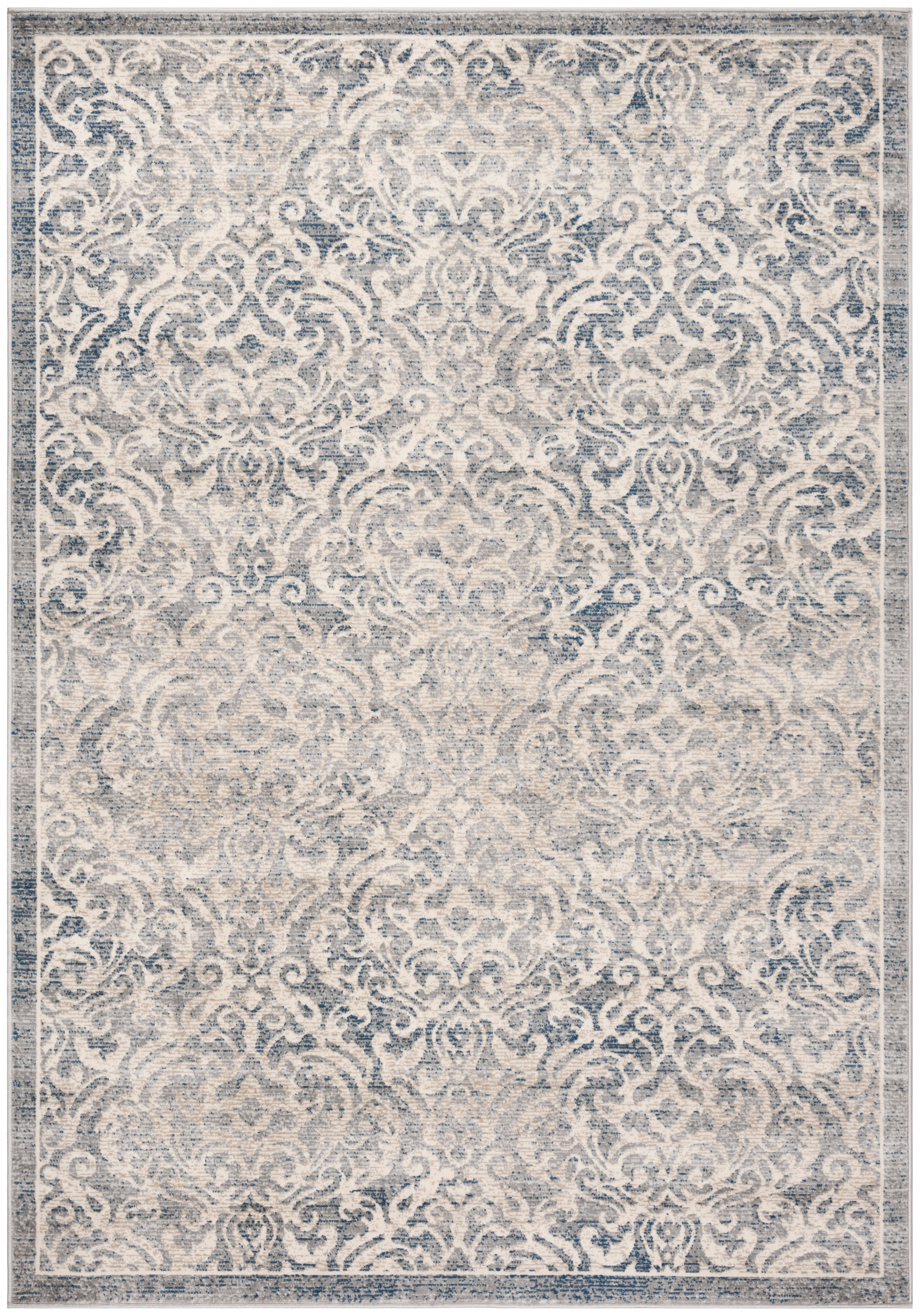 Tapis de salon classique gris clair et bleu 120x180 Tapis de salon classique gris clair et bleu 120x180