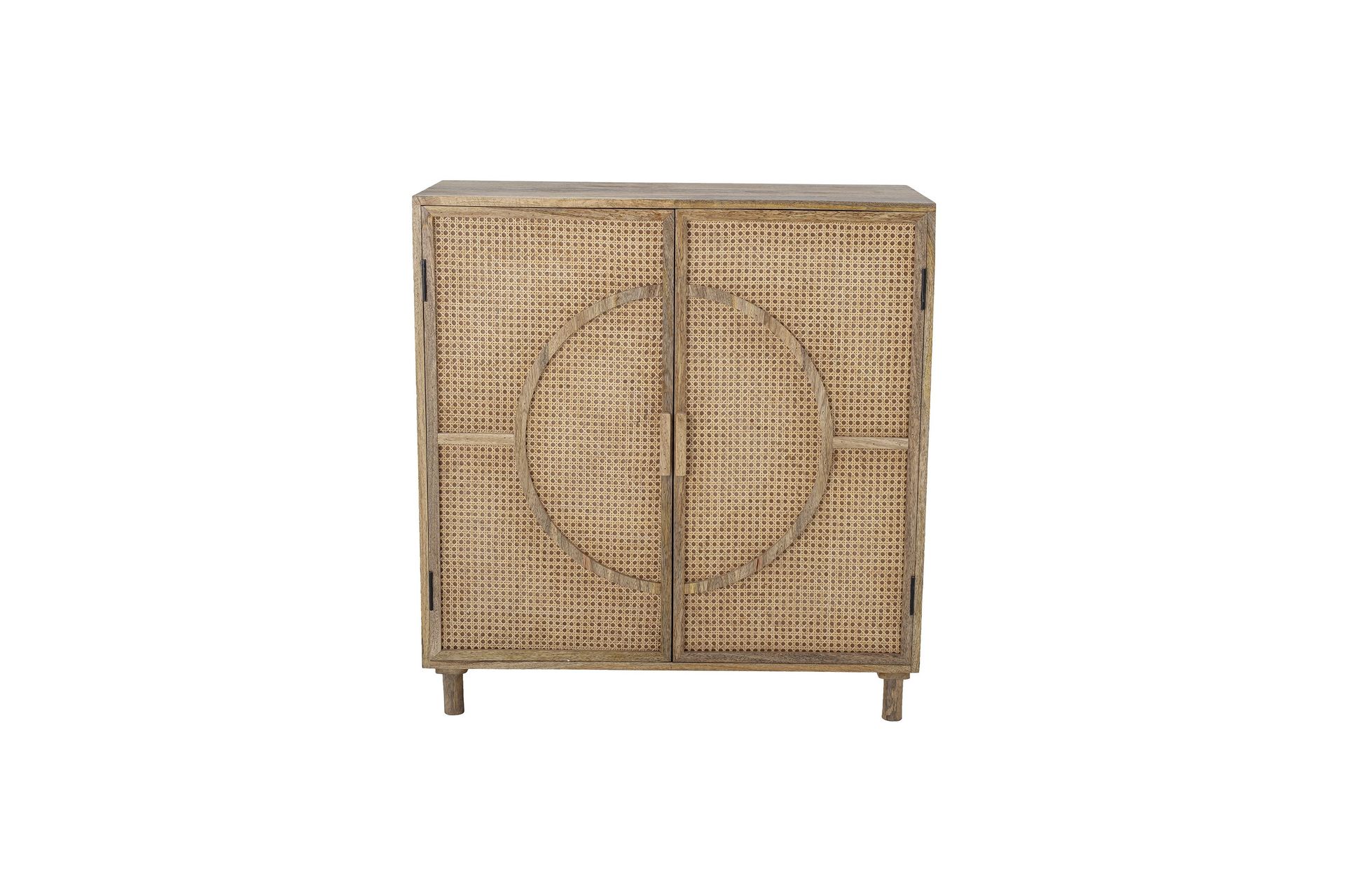 Buffet 2 portes en bois et cannage 100x95cm naturel Buffet 2 portes en bois et cannage 100x95cm naturel