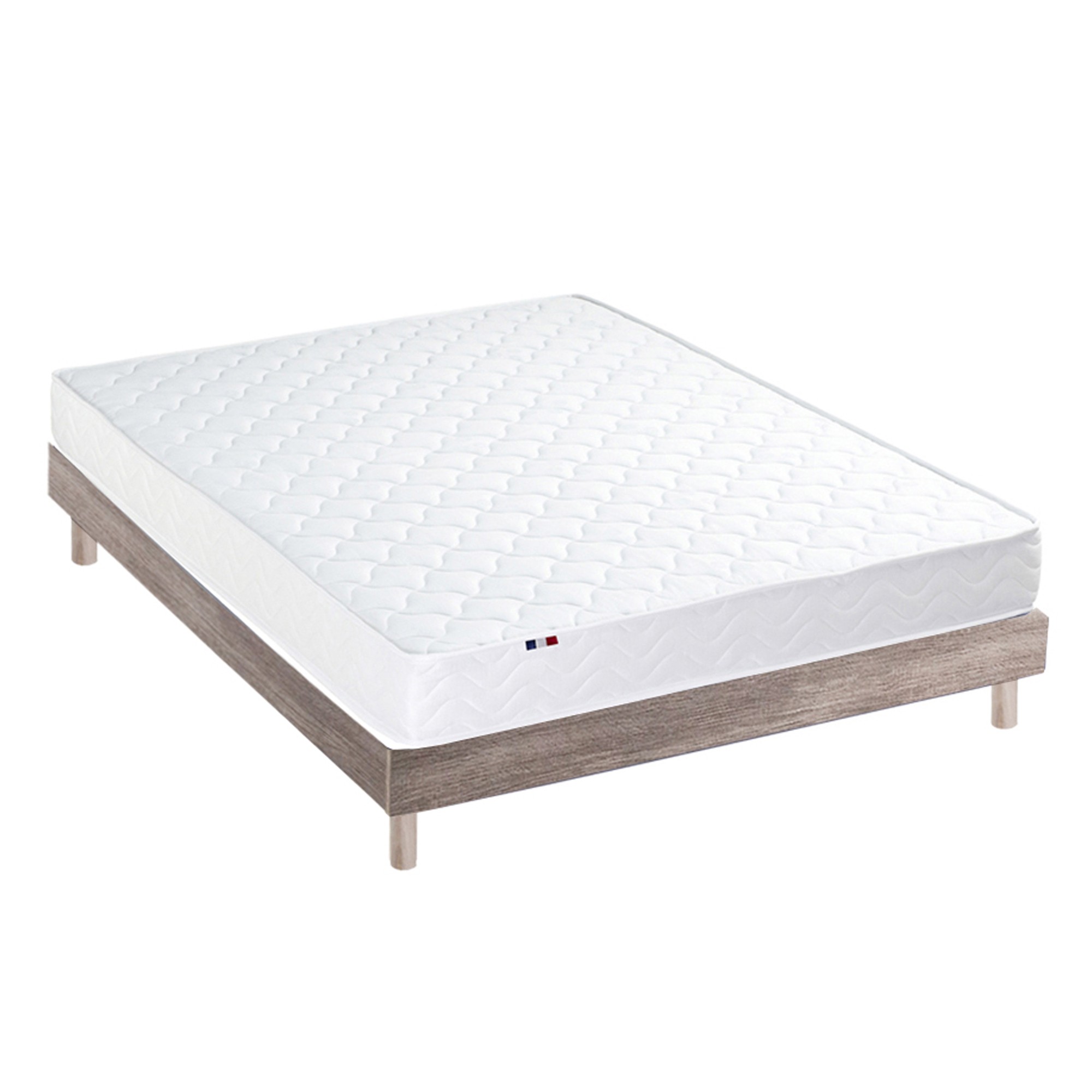 Ensemble Matelas accueil Latex Sommier en Kit Chêne gris 160x200 Ensemble Matelas accueil Latex Sommier en Kit Chêne gris 160x200