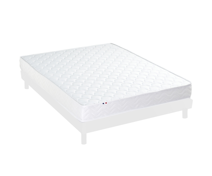 Ensemble Matelas accueil Latex INITIAL Sommier en Kit Blanc, 140x190 Ensemble Matelas accueil Latex INITIAL Sommier en Kit Blanc, 140x190