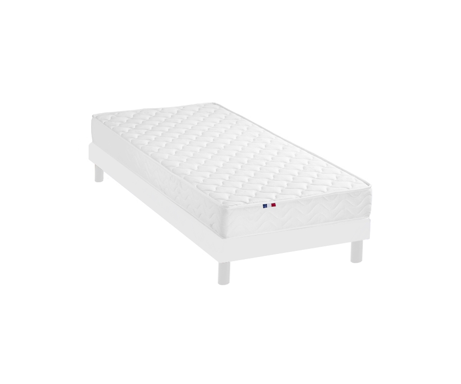 Ensemble Matelas accueil Latex INITIAL Sommier en Kit Blanc, 90x190 Ensemble Matelas accueil Latex INITIAL Sommier en Kit Blanc, 90x190