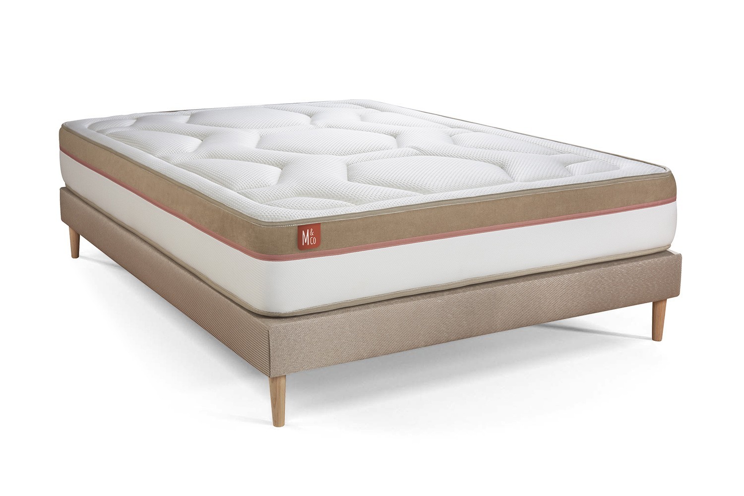 Ensemble 180 x 200 cm Mémoire de forme - sommier kit beige Ensemble 180 x 200 cm Mémoire de forme - sommier kit beige