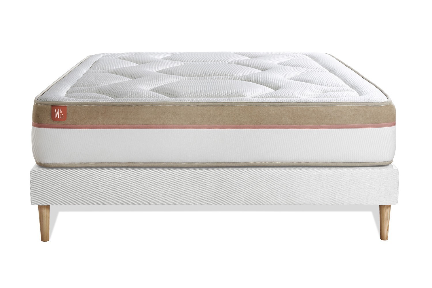 Ensemble 180 x 200 cm Mémoire de forme - sommier kit blanc Ensemble 180 x 200 cm Mémoire de forme - sommier kit blanc