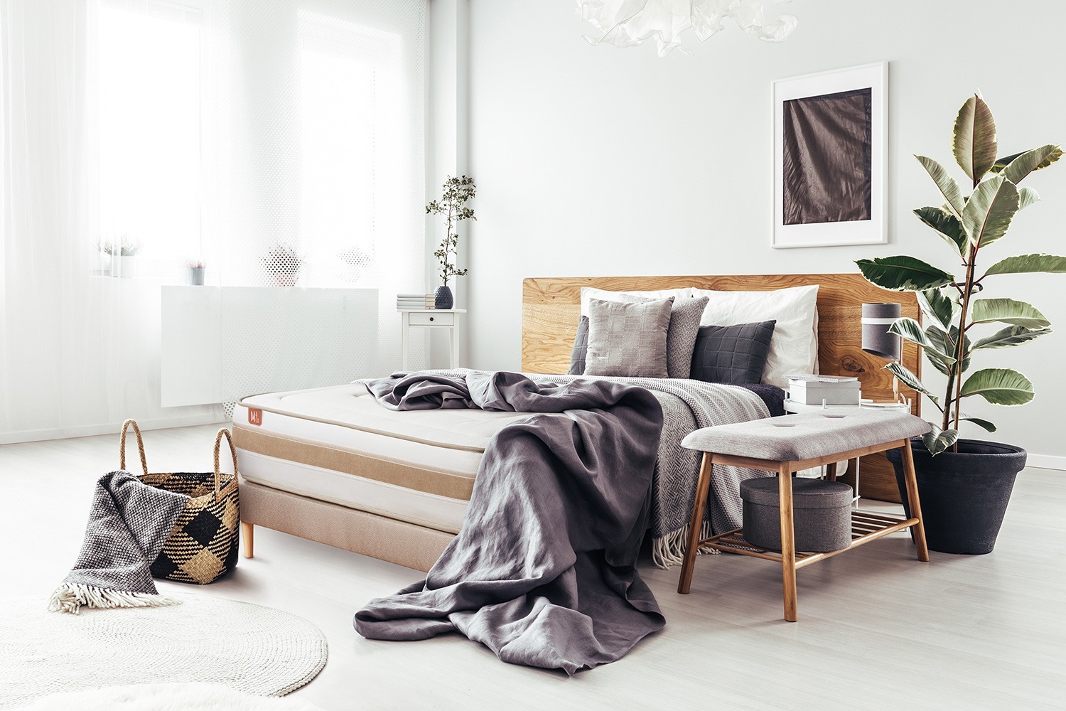 Matelas 140 x 190 cm Ressorts ensachés et mémoire de forme - Equilibré Matelas 140 x 190 cm Ressorts ensachés et mémoire de forme - Equilibré