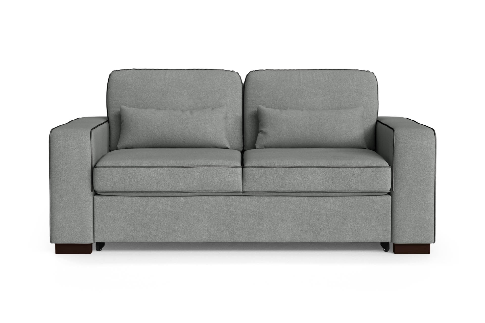 Canapé convertible 2 places toucher coton gris/anthracite Canapé convertible 2 places toucher coton gris/anthracite