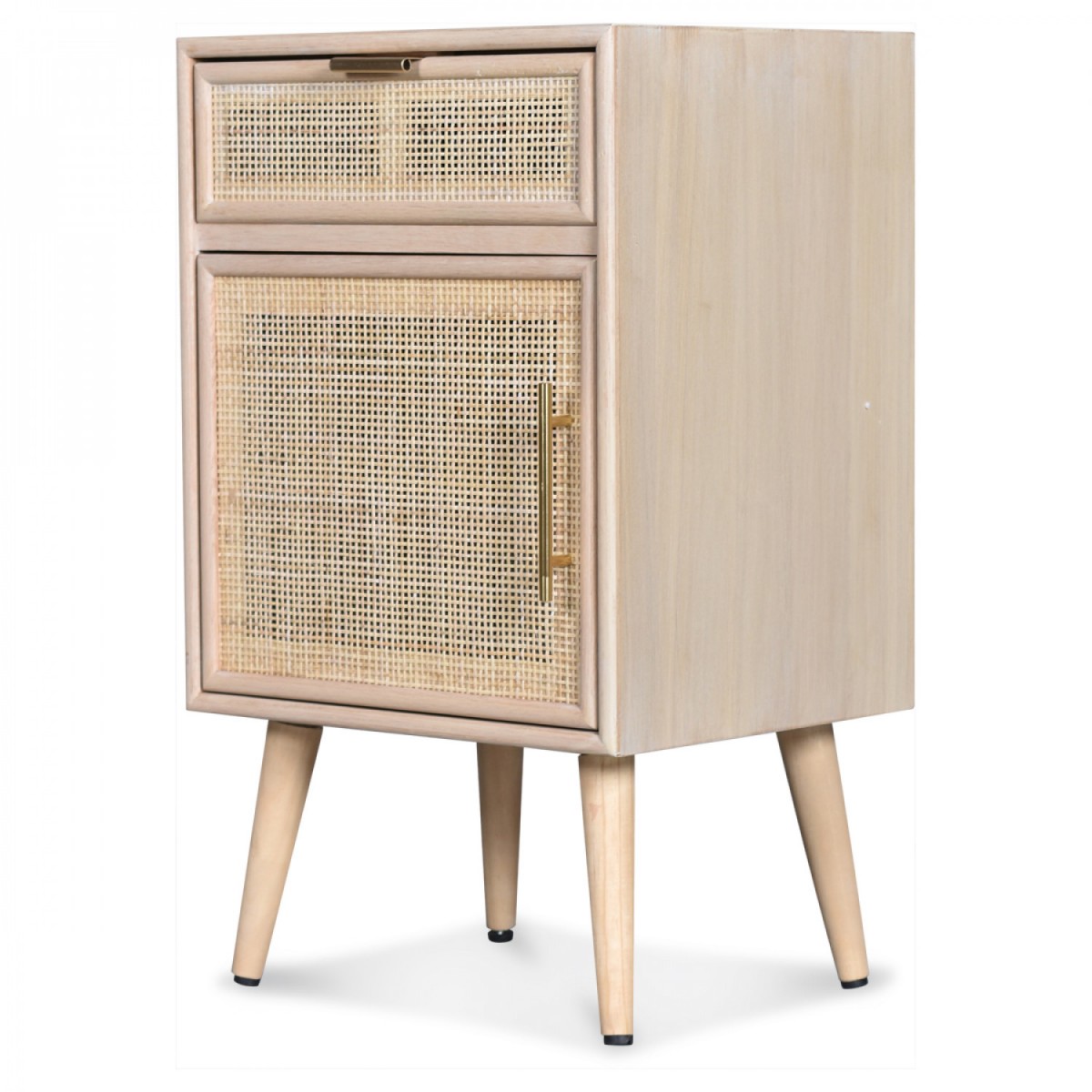 Table de chevet bois et rotin Table de chevet bois et rotin