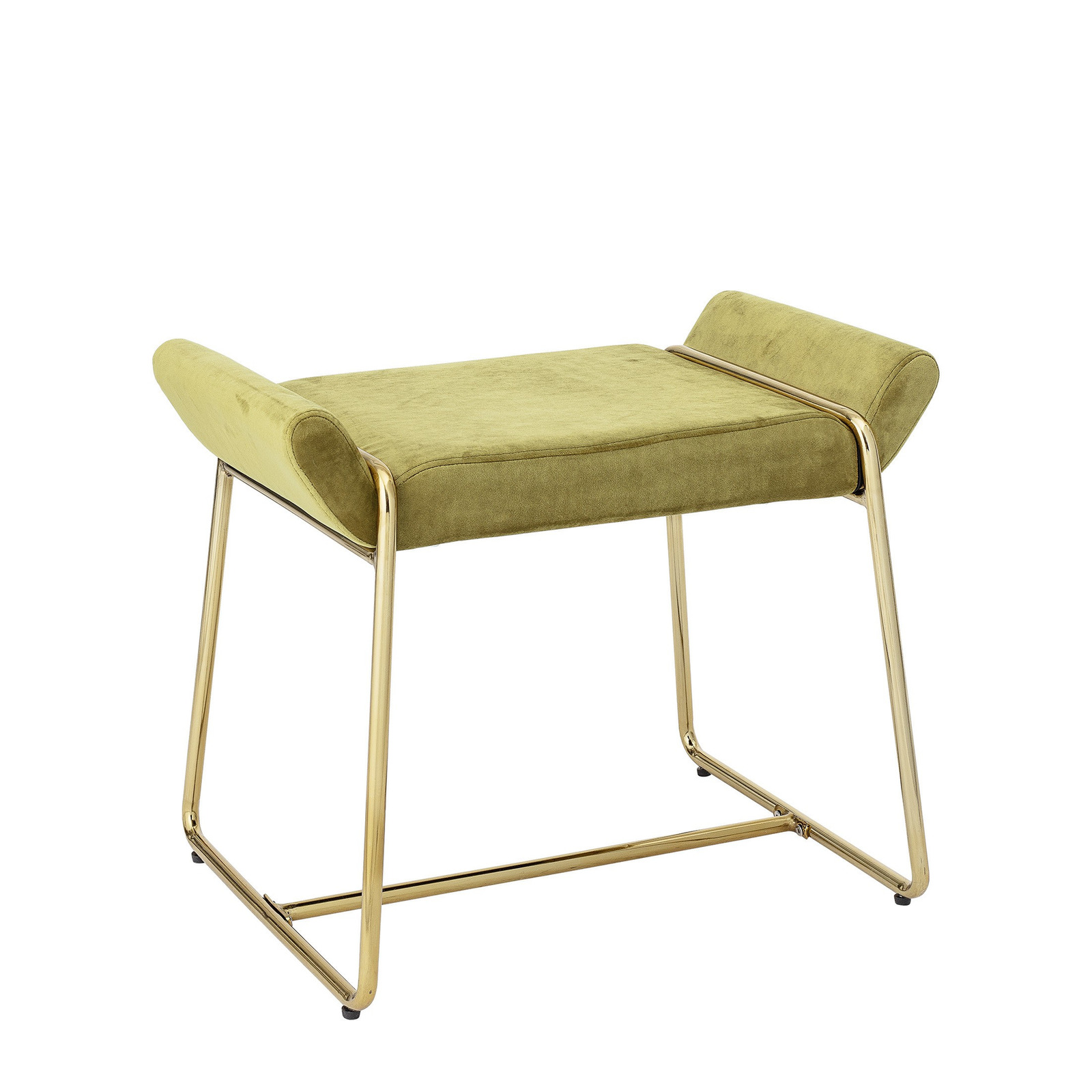 Tabouret Yell métal et velours
