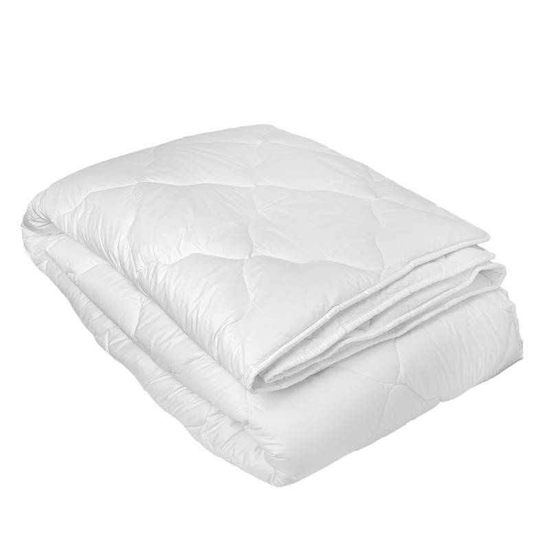 Couette en percale de coton satiné 350 gr coton blanc 200x140 Couette en percale de coton satiné 350 gr coton blanc 200x140