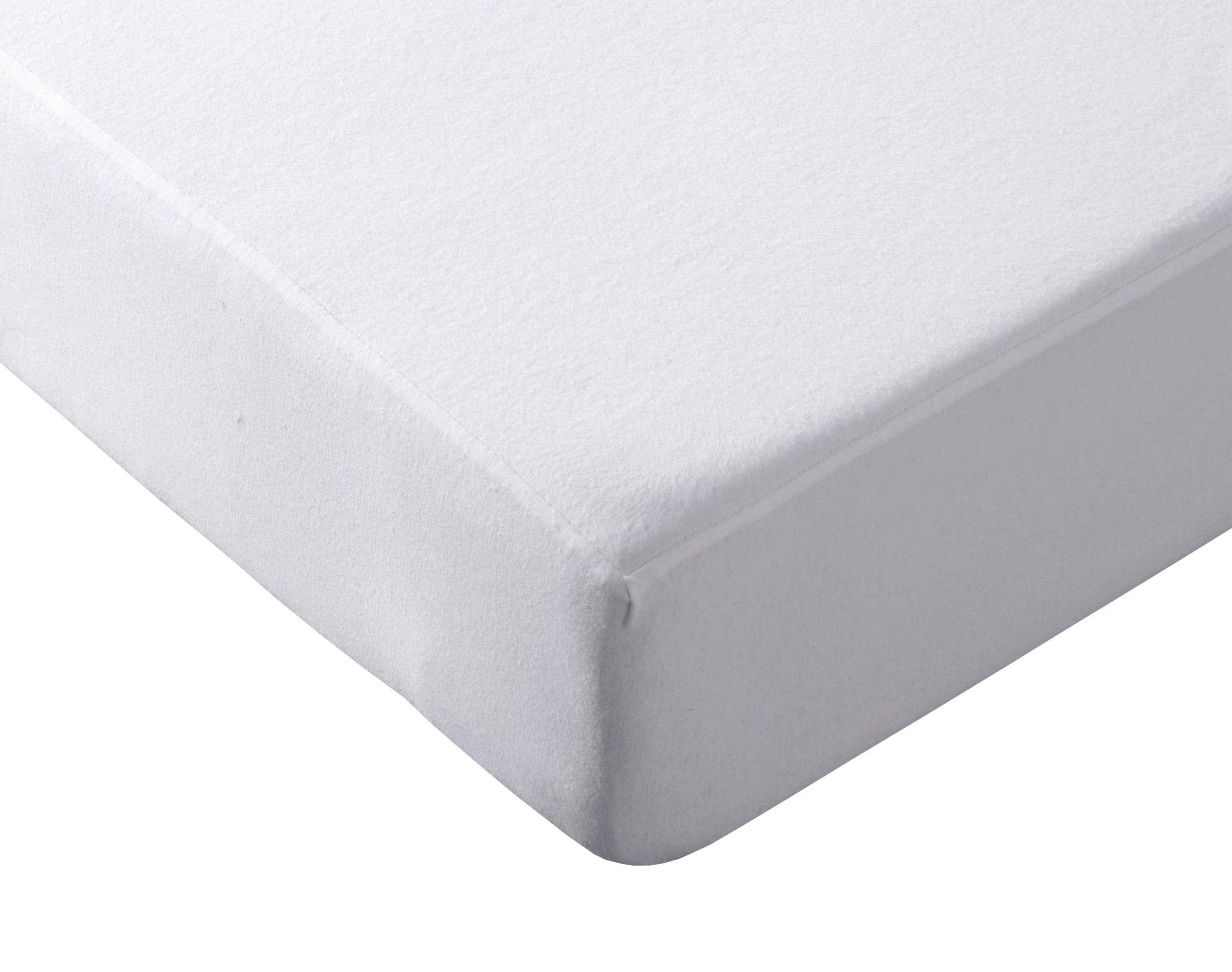 Protection de matelas 80x200 blanc en coton 190 g/m2