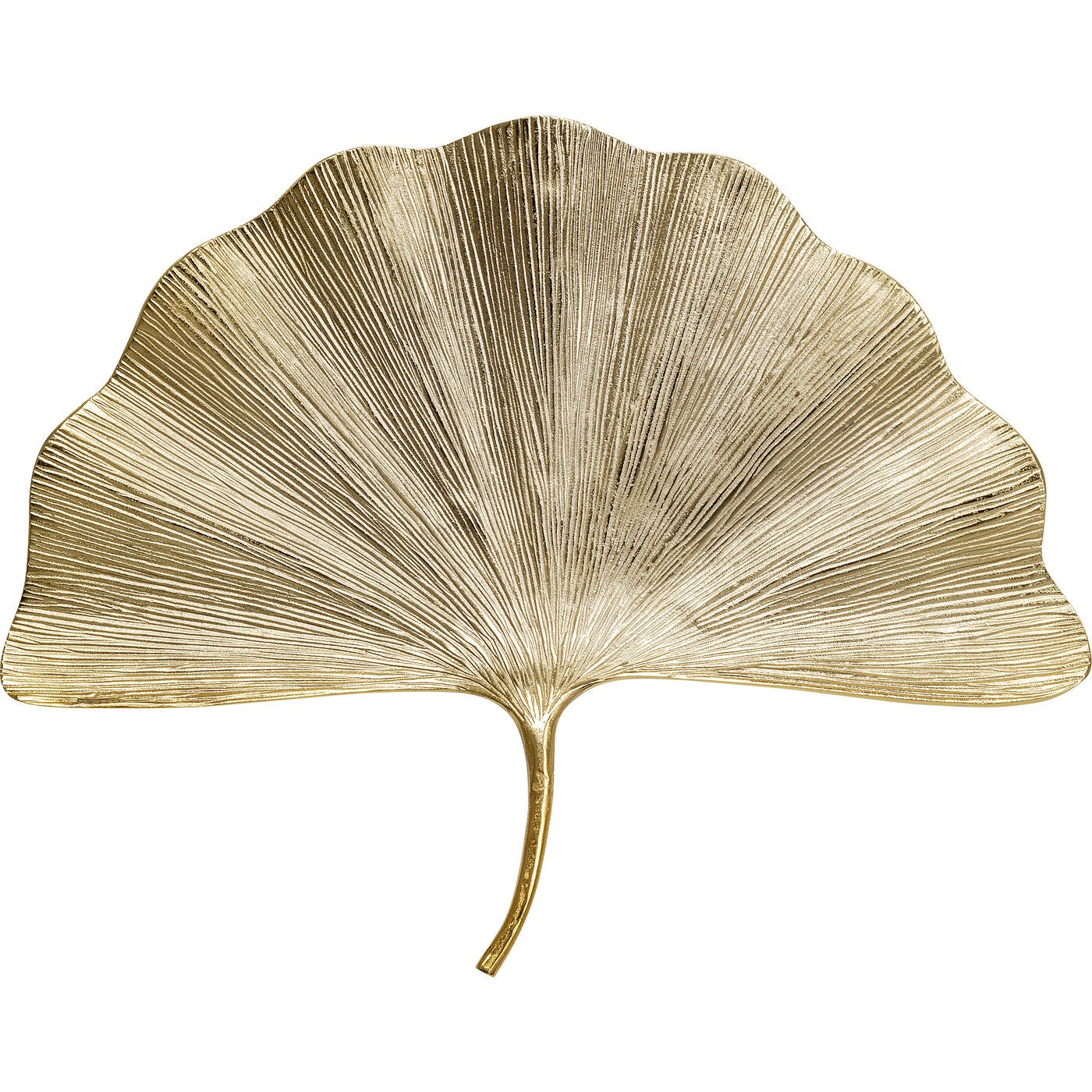 Déco murale feuille de ginkgo en aluminium doré L76 Déco murale feuille de ginkgo en aluminium doré L76