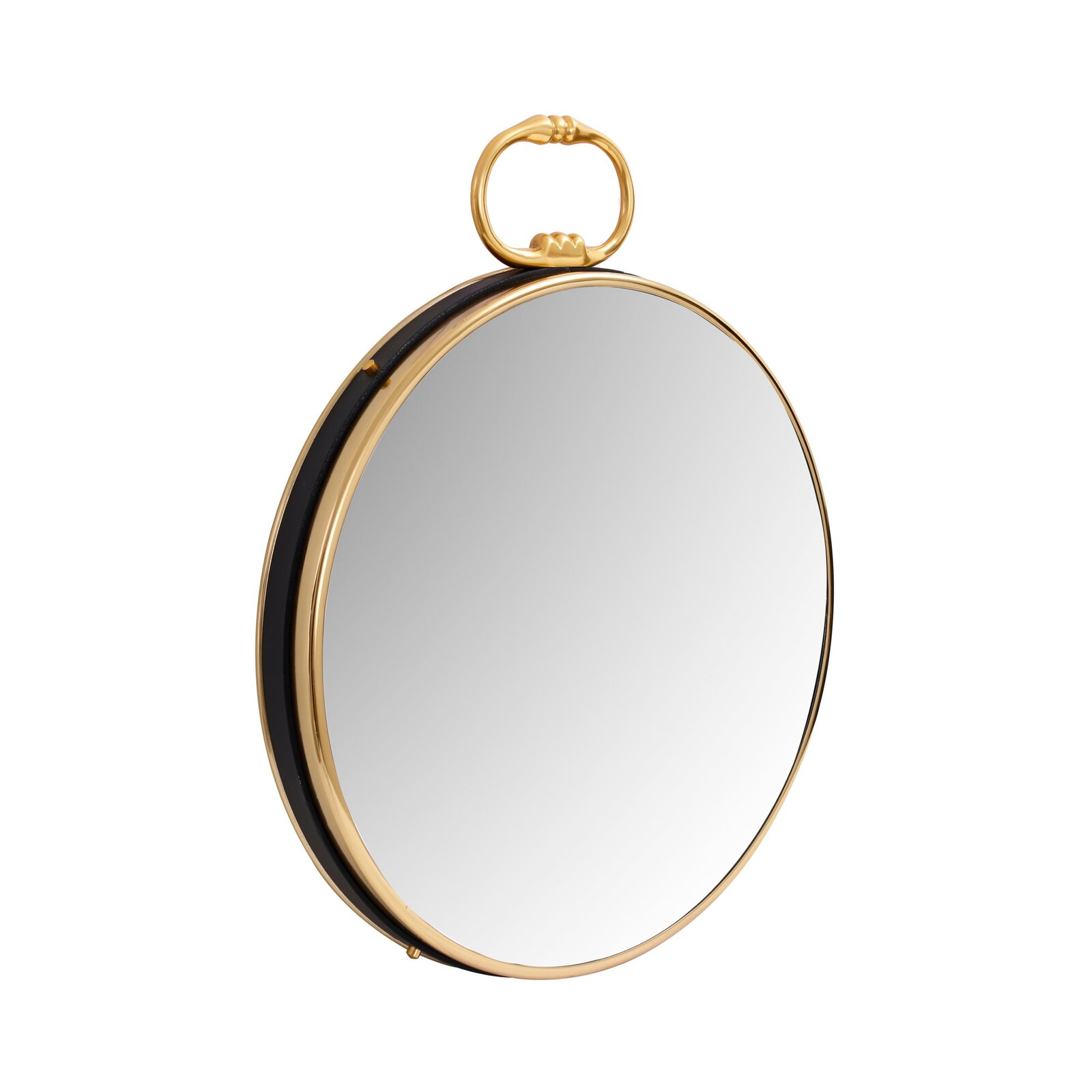Miroir mural rond or, noir 5x51x62cm