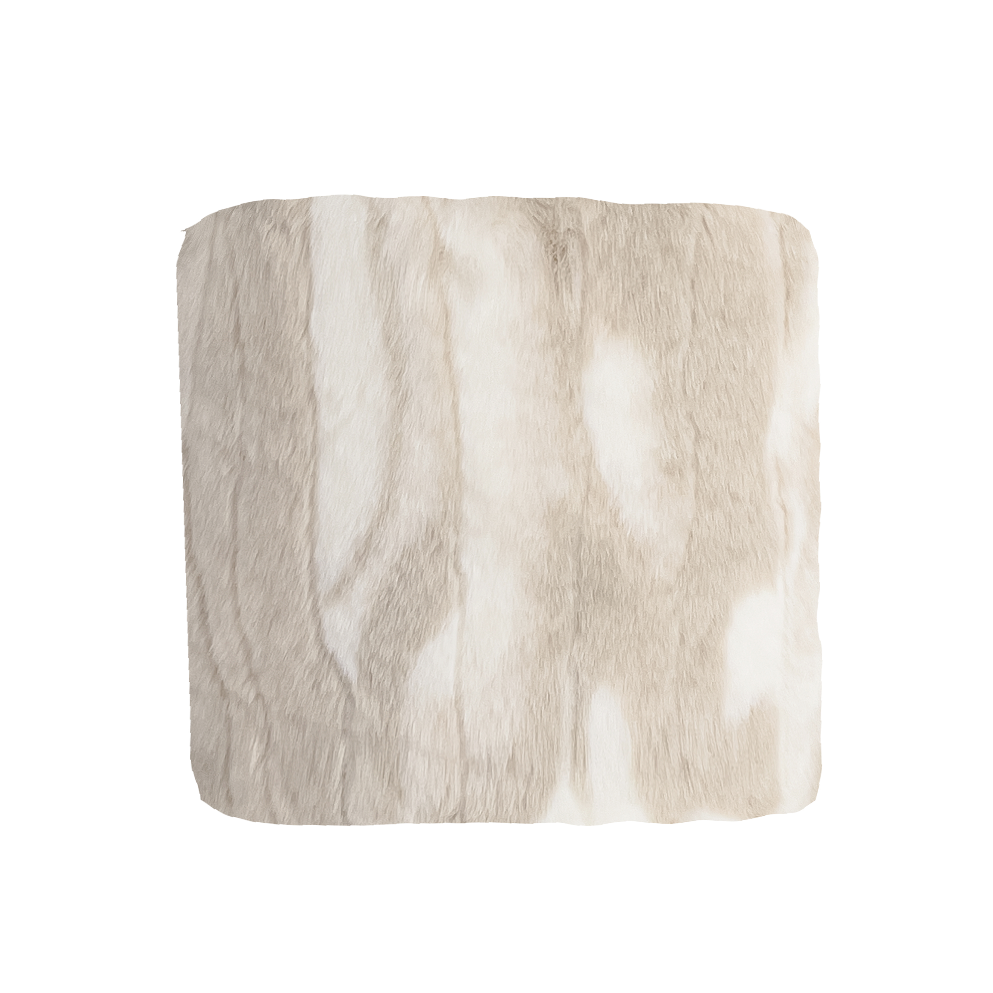 Coussin en fausse fourrure beige et blanche Coussin en fausse fourrure beige et blanche
