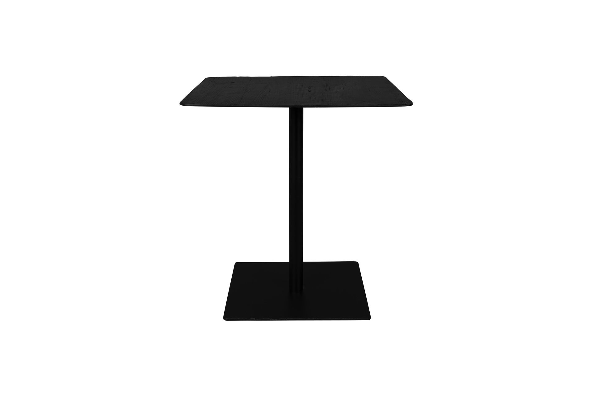Table de bistrot carrée en métal et bois 70x70cm noir