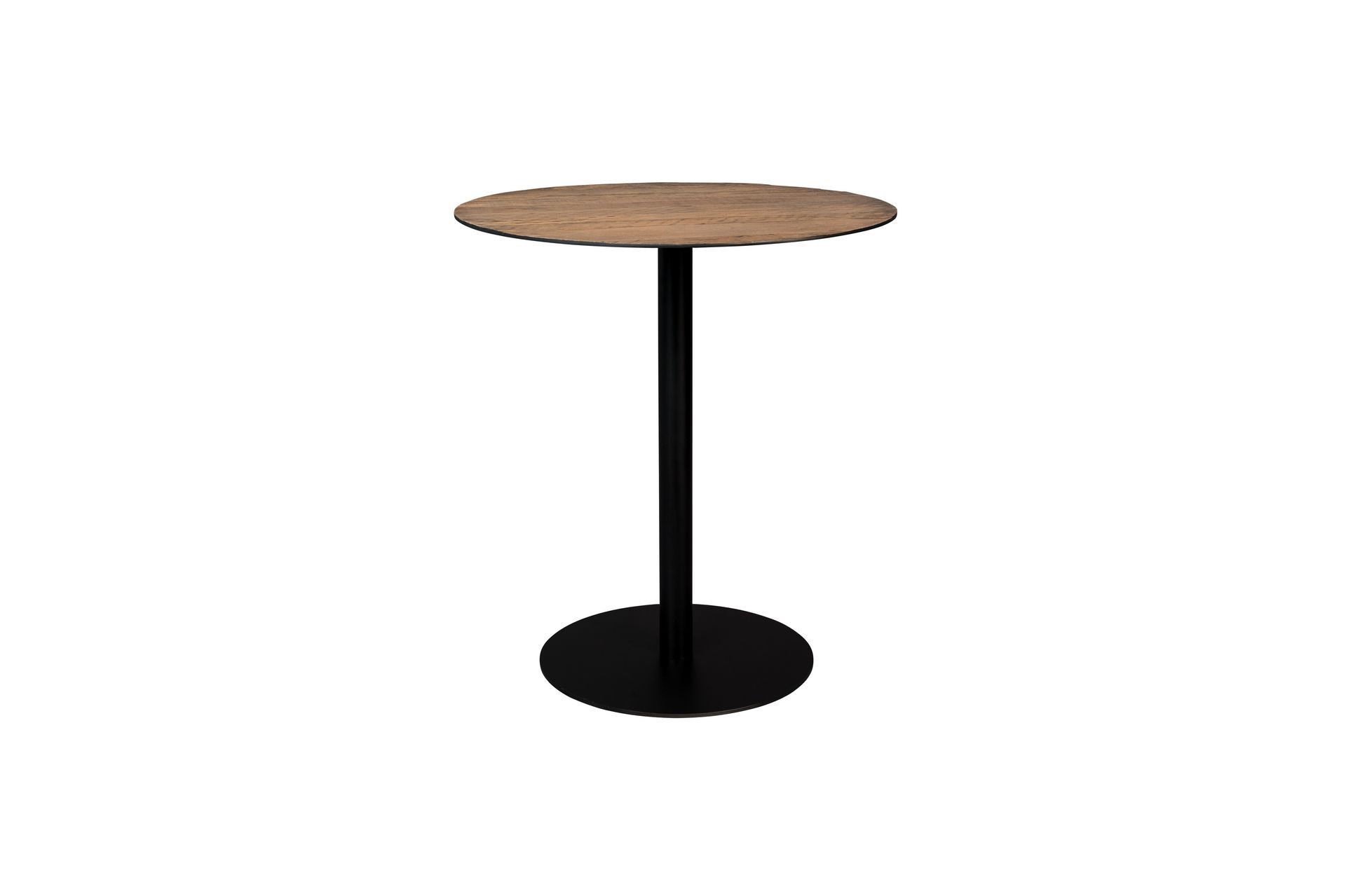 Table de bar ronde en métal et bois D75cm