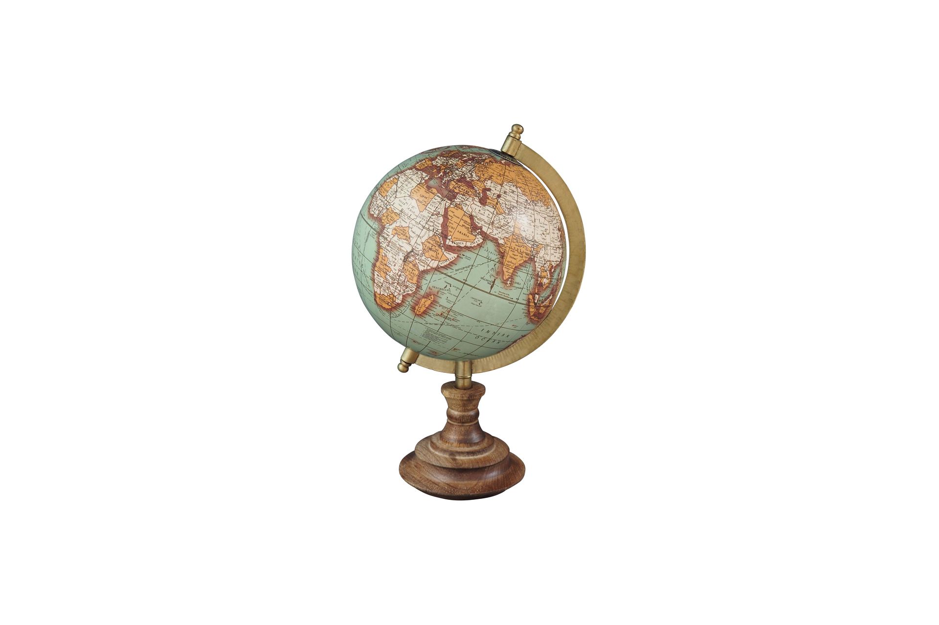 Mappemonde en bois marron Mappemonde en bois marron