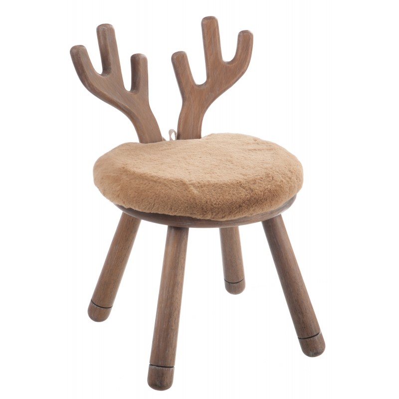 Chaise cerf en bois naturel Chaise cerf en bois naturel