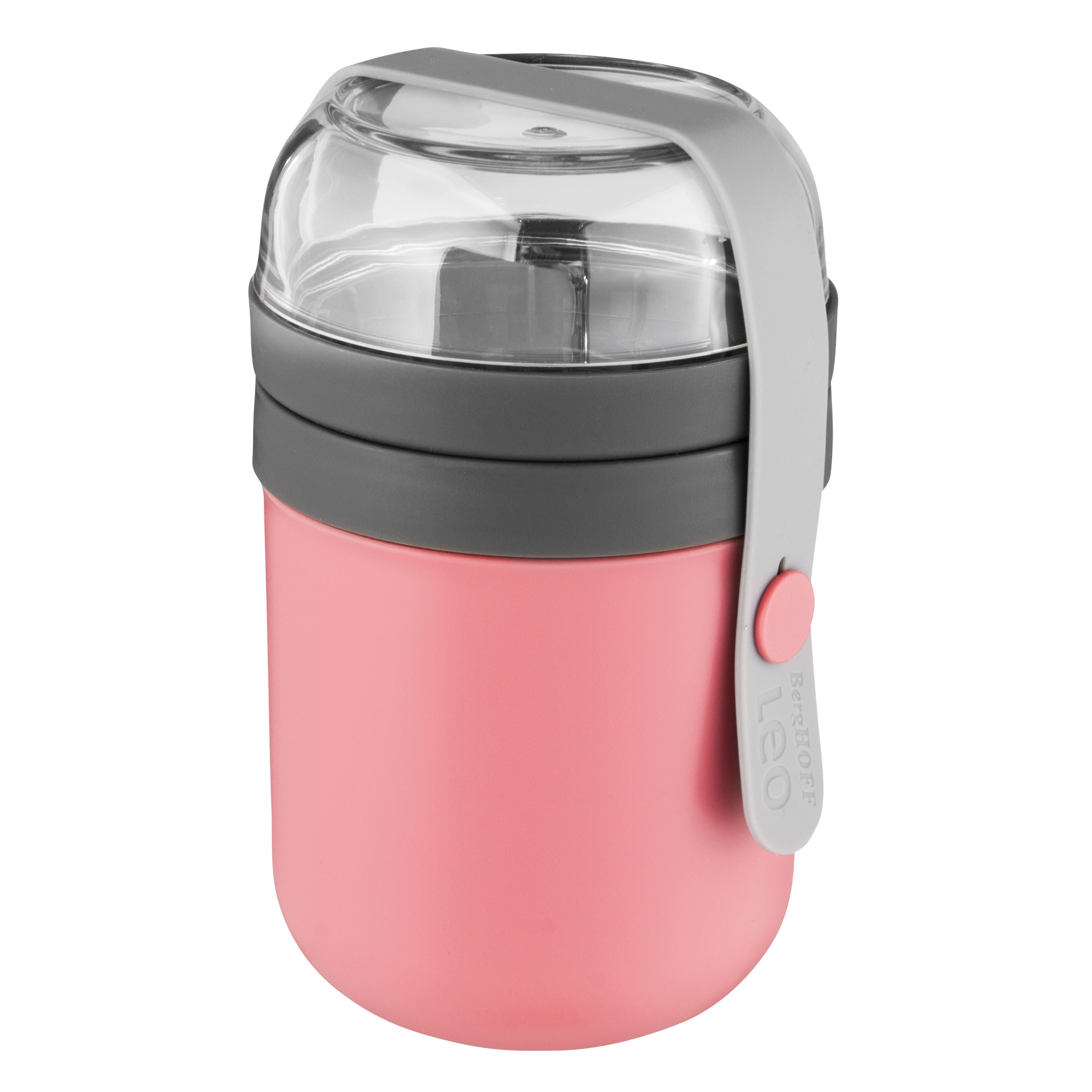 Boîte à déjeuner en pvc 2 en 1 rose Boîte à déjeuner en pvc 2 en 1 rose