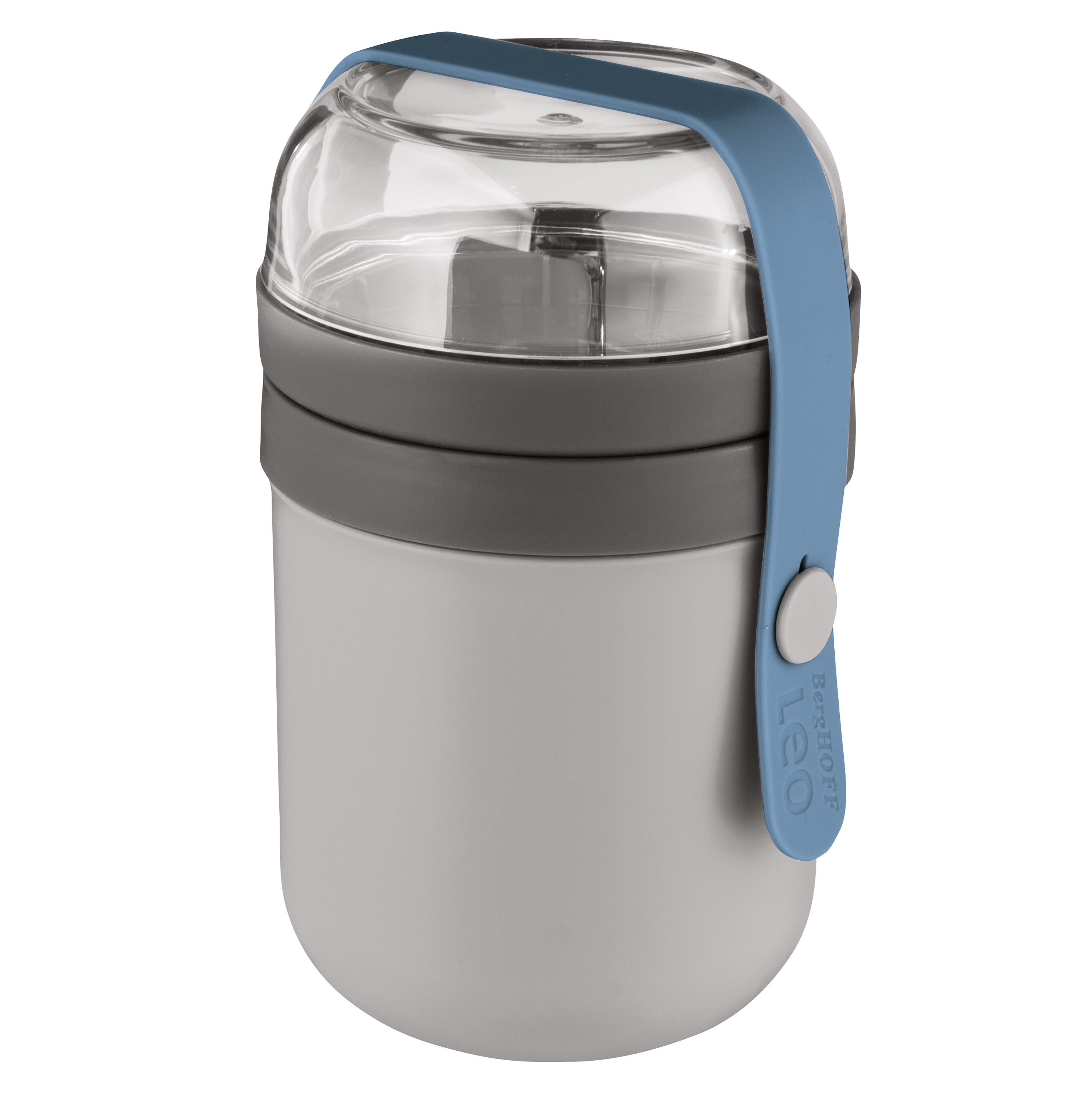 Boîte à déjeuner 2 en 1 en pvc gris Boîte à déjeuner 2 en 1 en pvc gris