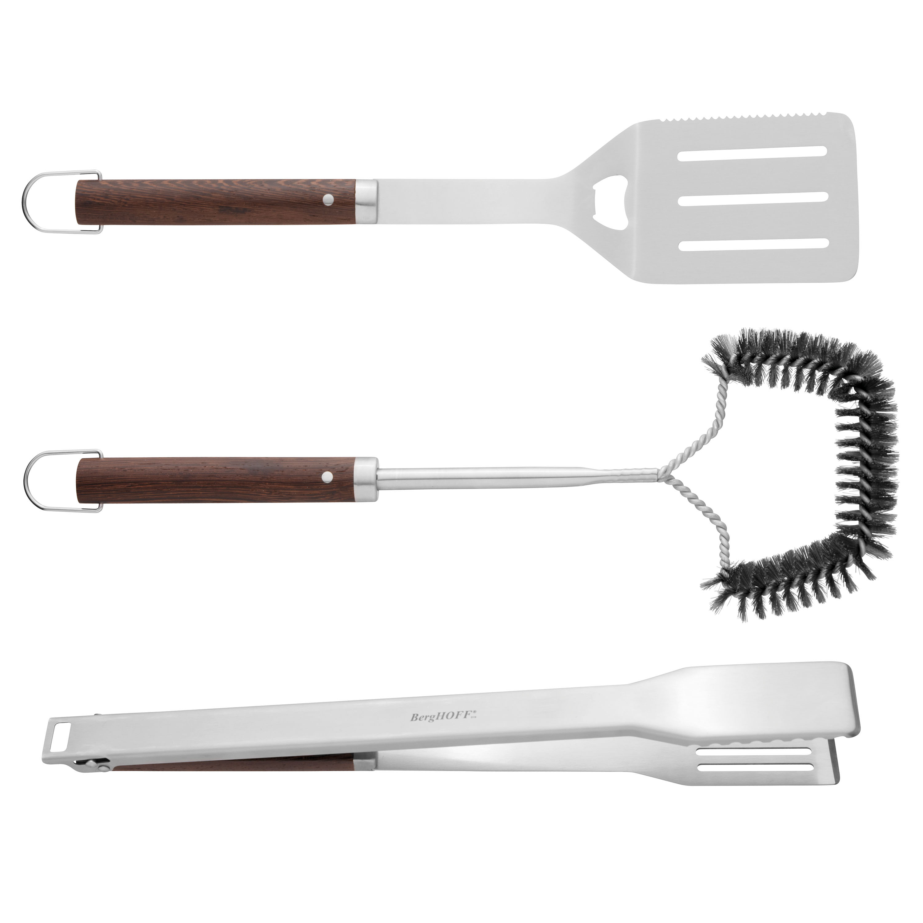 Outils barbecue en acier set de 3 pcs Outils barbecue en acier set de 3 pcs