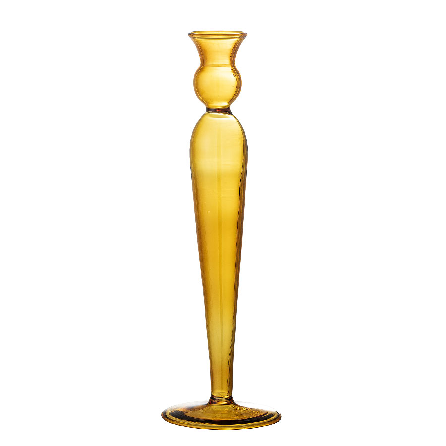 Bougeoir Sophie en verre jaune Bougeoir Sophie en verre jaune