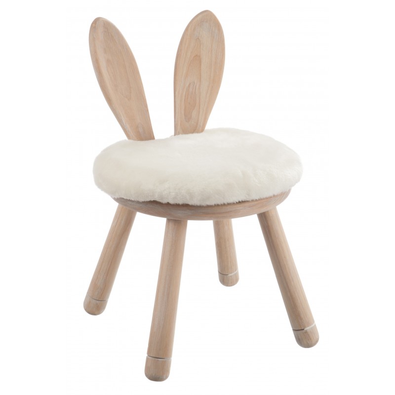 Chaise oreille lapin bois naturel H29cm Chaise oreille lapin bois naturel H29cm
