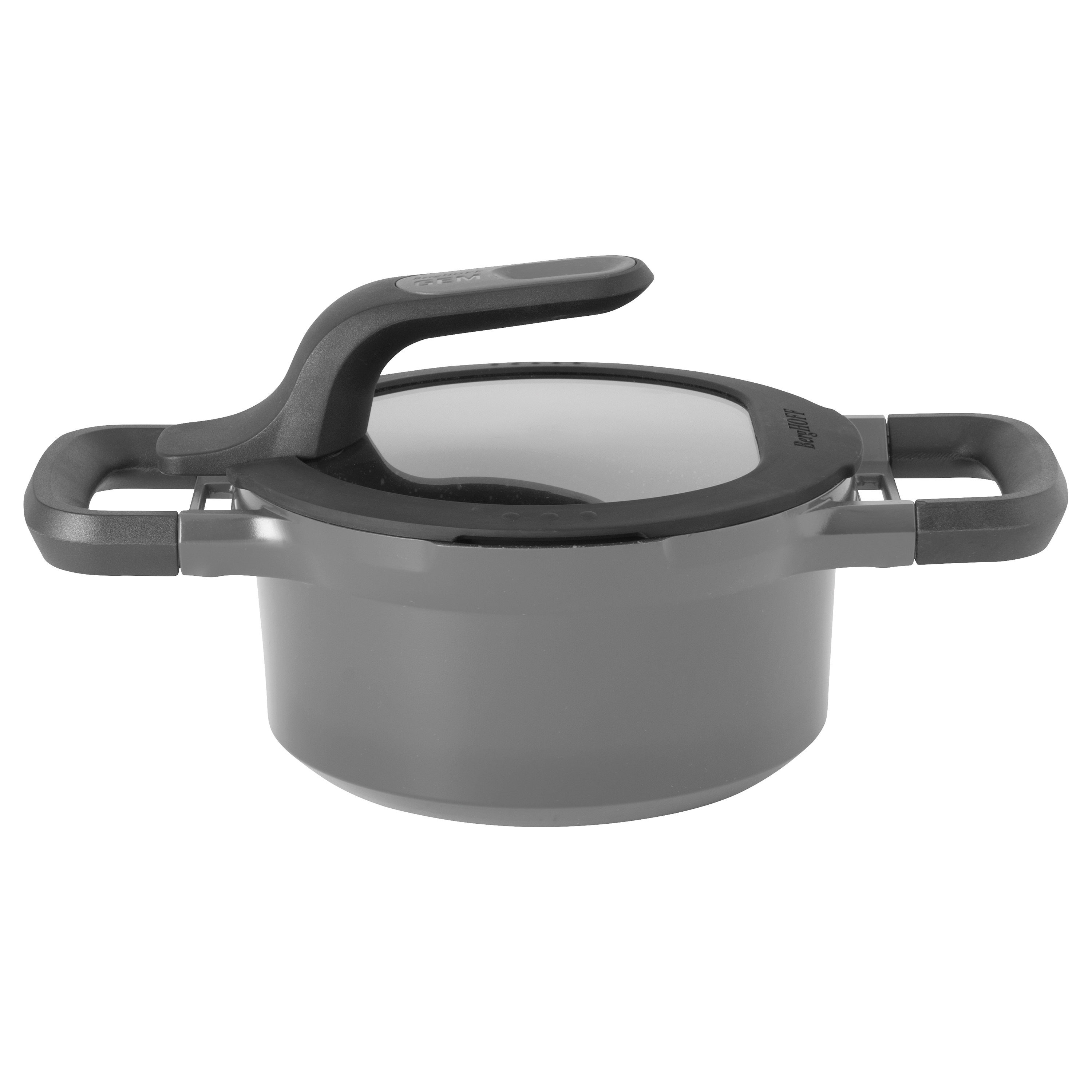 Faitout avec couvercle anti-chaleur gris 16 cm Faitout avec couvercle anti-chaleur gris 16 cm