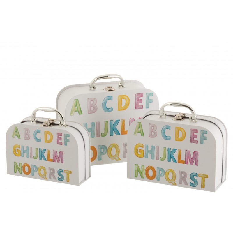 Valises en papier lettres - Lot de 3 Valises en papier lettres - Lot de 3