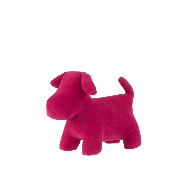 Cale-porte chien mat velours rose Cale-porte chien mat velours rose