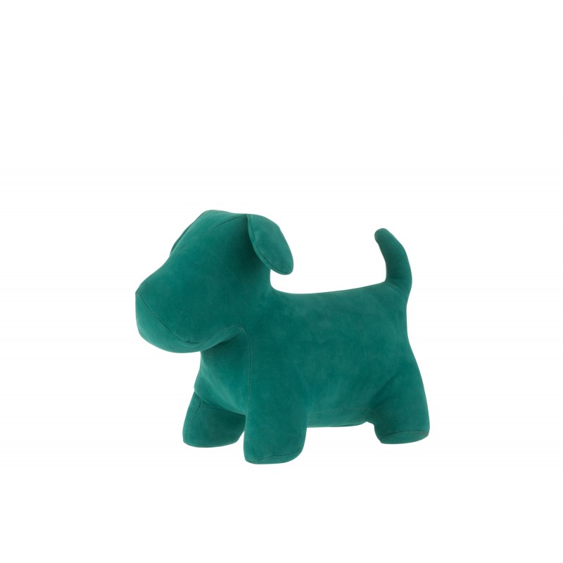 Cale-porte chien mat velours vert Cale-porte chien mat velours vert