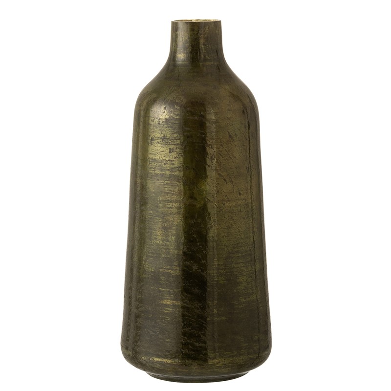 Vase rond verre vert H48cm