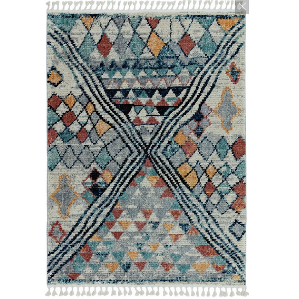 Tapis style berbère en Polyester Multicolore 200x290 cm Tapis style berbère en Polyester Multicolore 200x290 cm