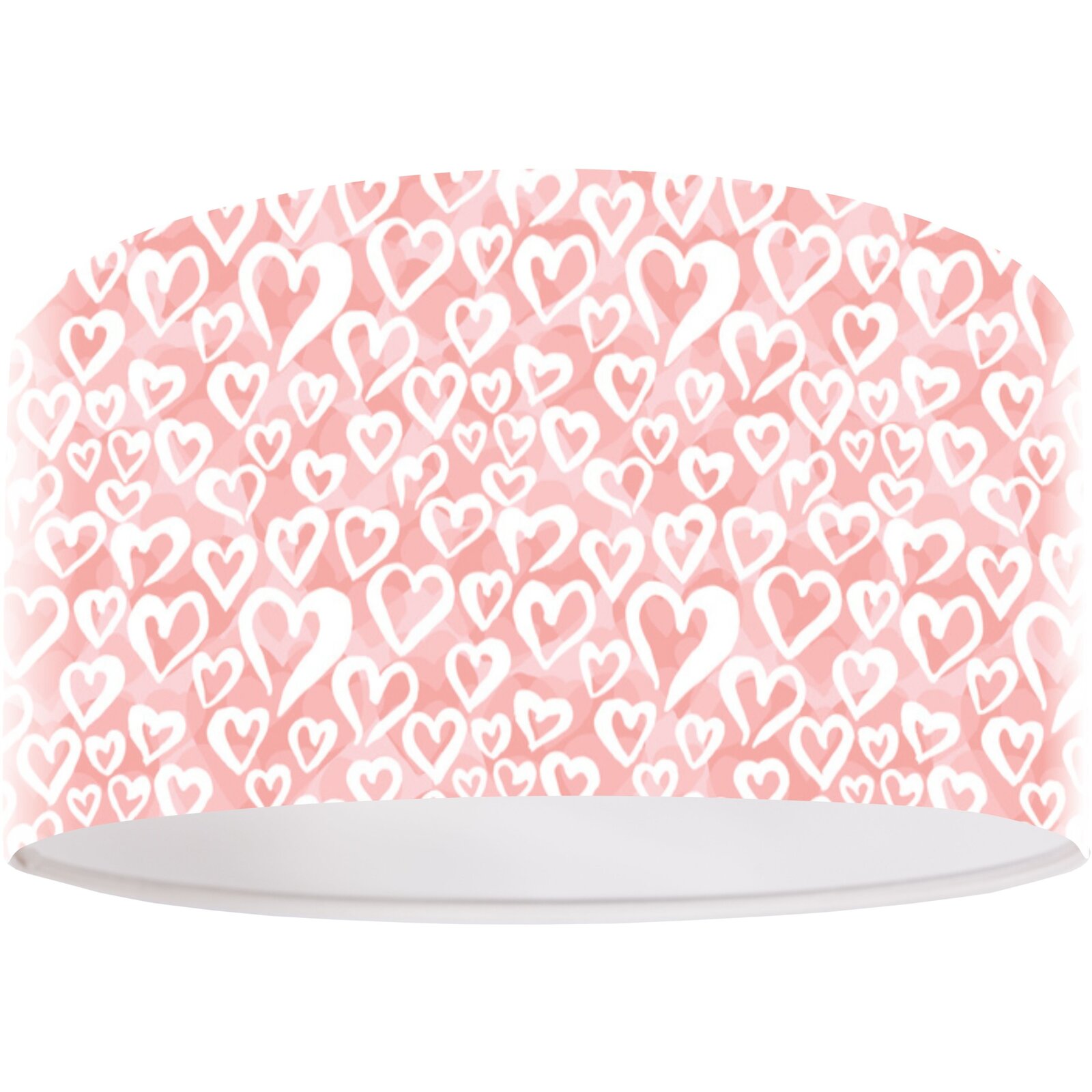 Suspension enfant abat-jour tissu rose et blanc Ø 40 Suspension enfant abat-jour tissu rose et blanc Ø 40