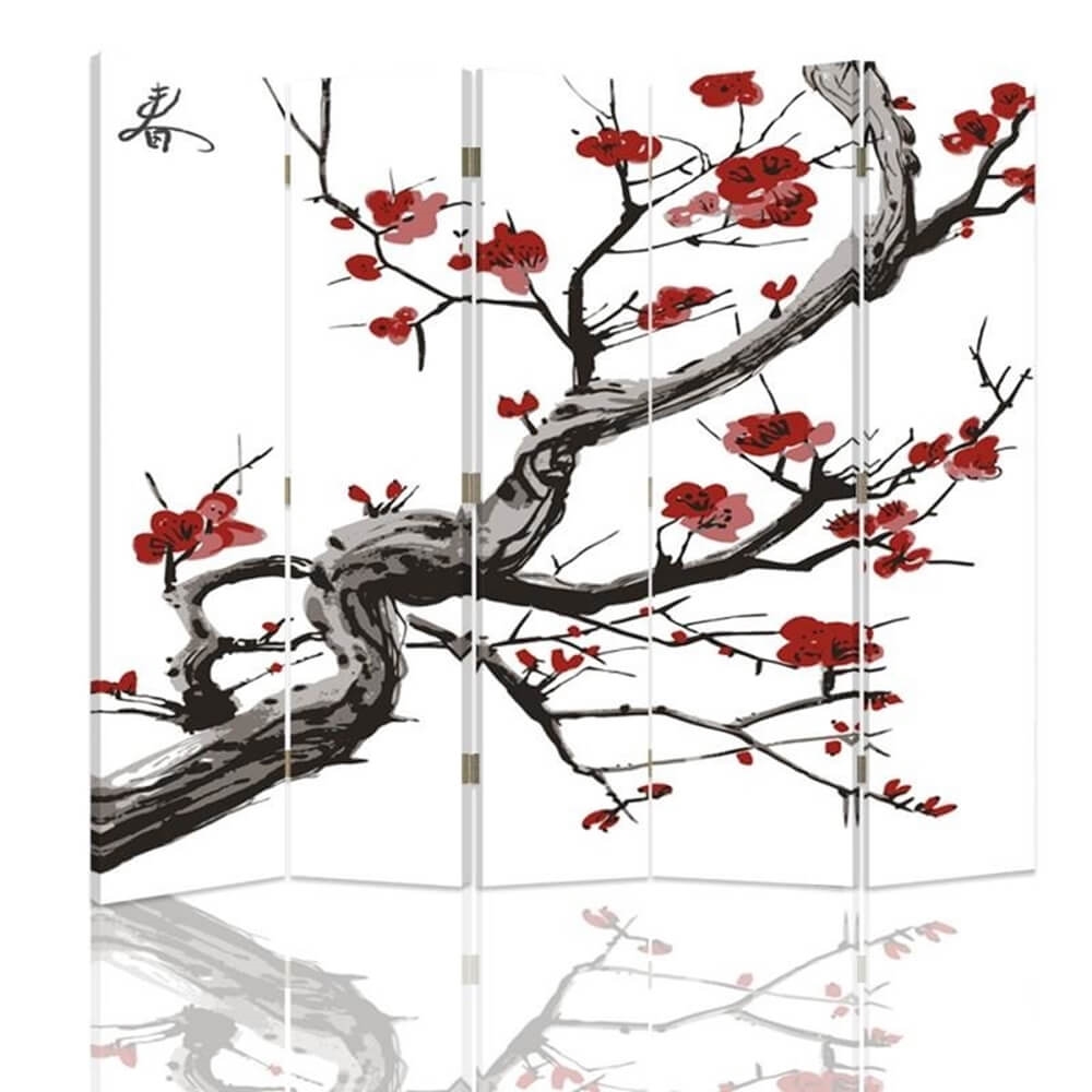 Paravent - Cloison Cherry Blossom cm 180x170 (5 volets)